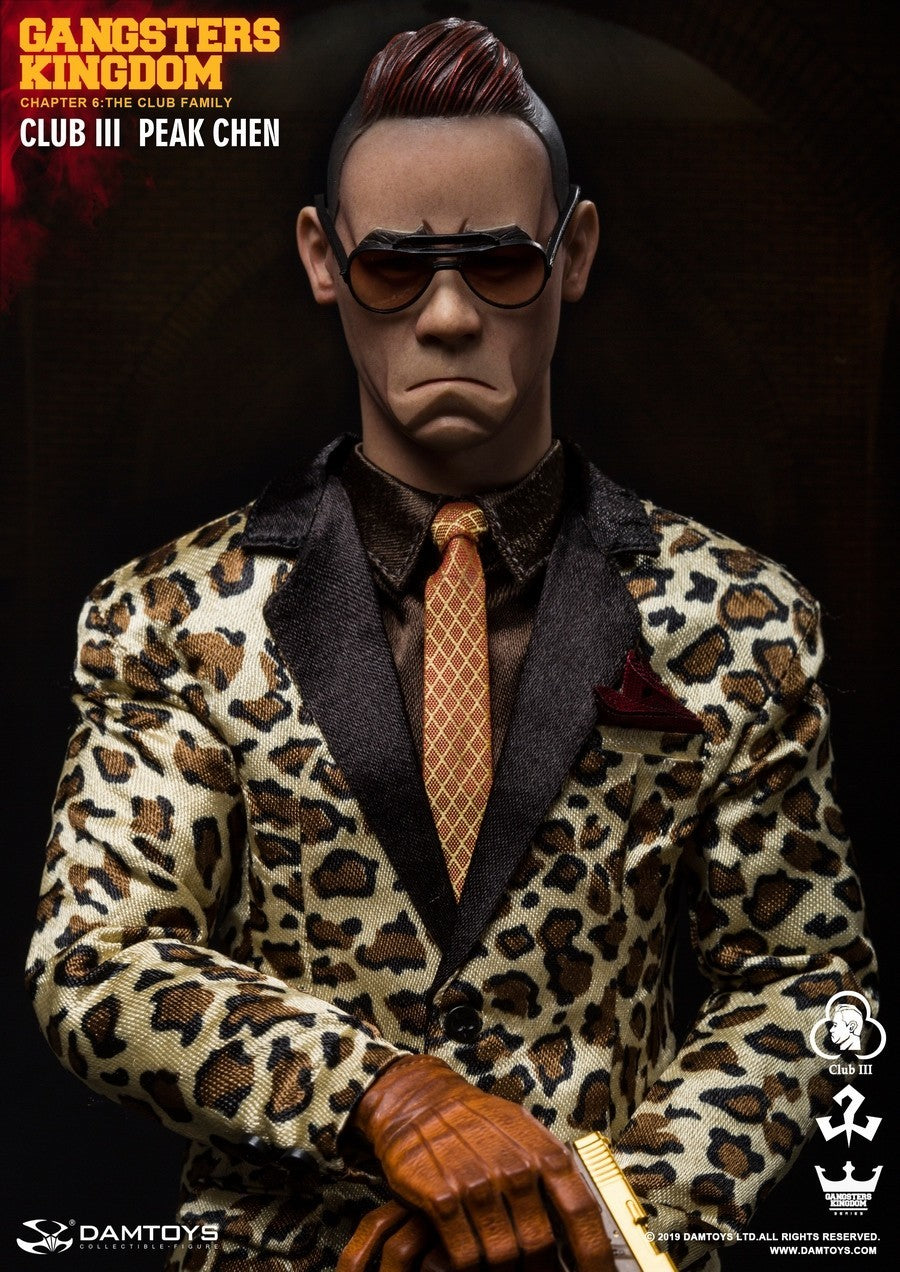 1:6 scale DamToys Gangster's Kingdom Peak Chen Male Head Sculpt for 12" Figures