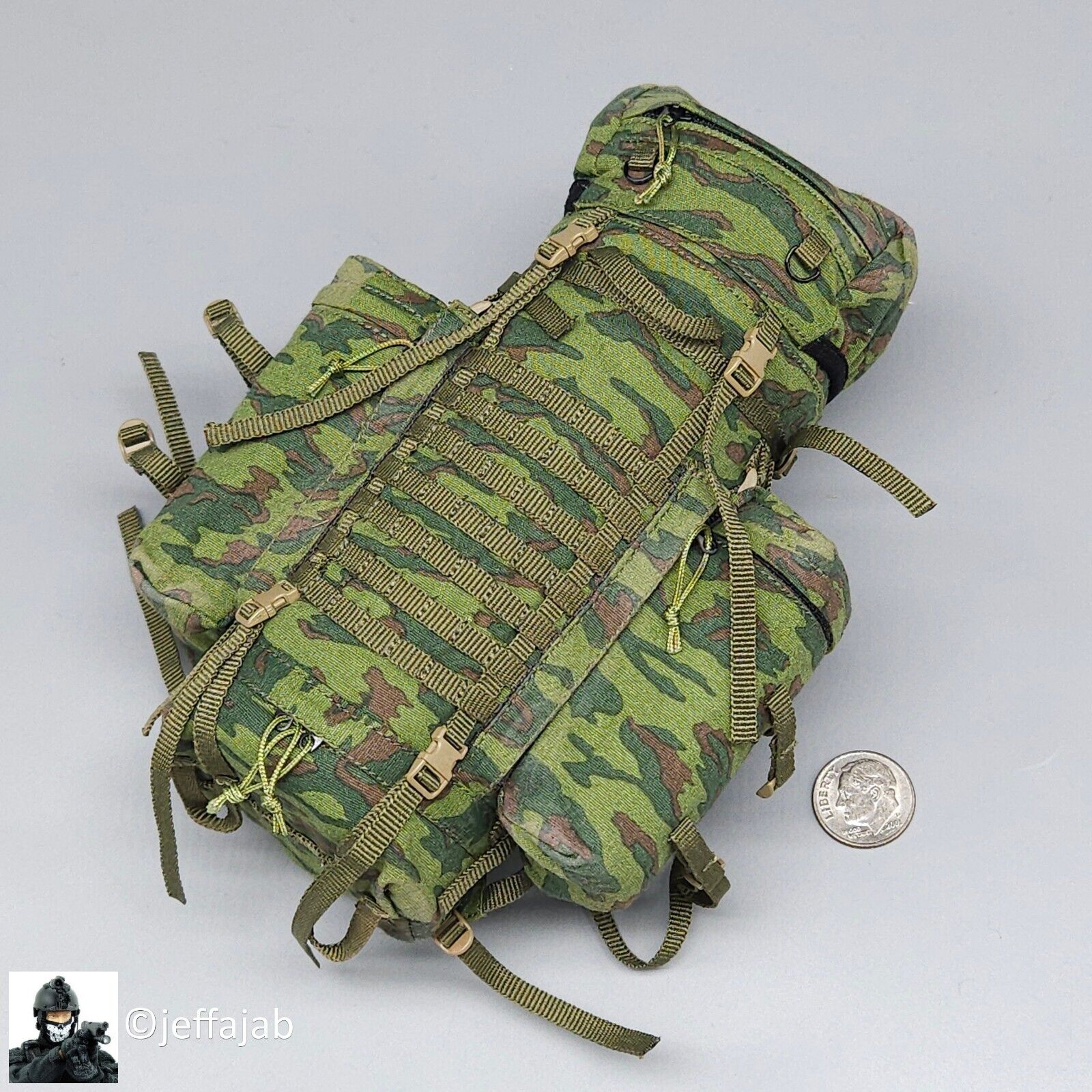 1:6 DamToys Russian Motorized Rifle Brigade Flora Camo Raid Backpack 12" Figures