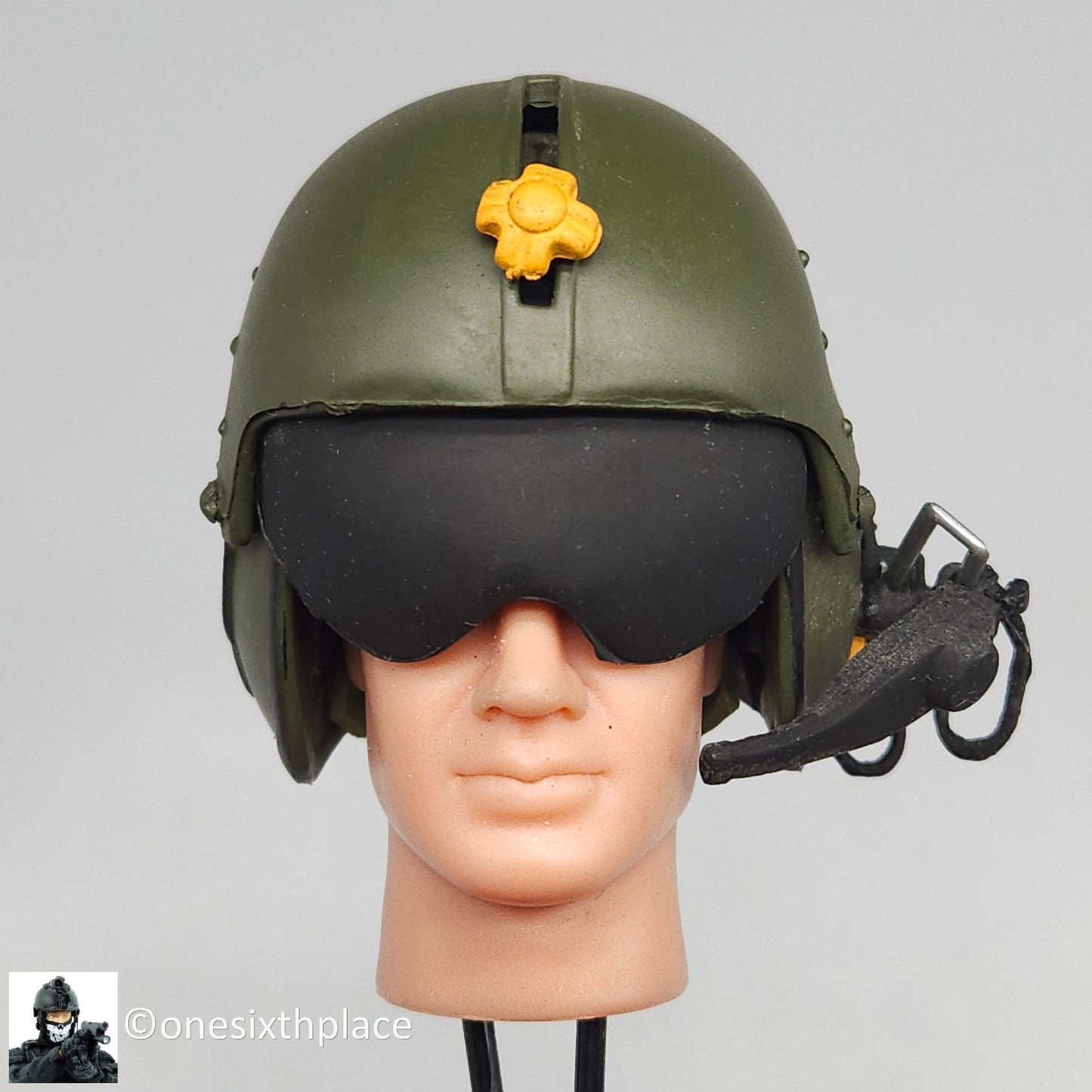 1:6 Ultimate Soldier US Vietnam Air Cavalry Helicopter Pilot Helmet 12" Figures