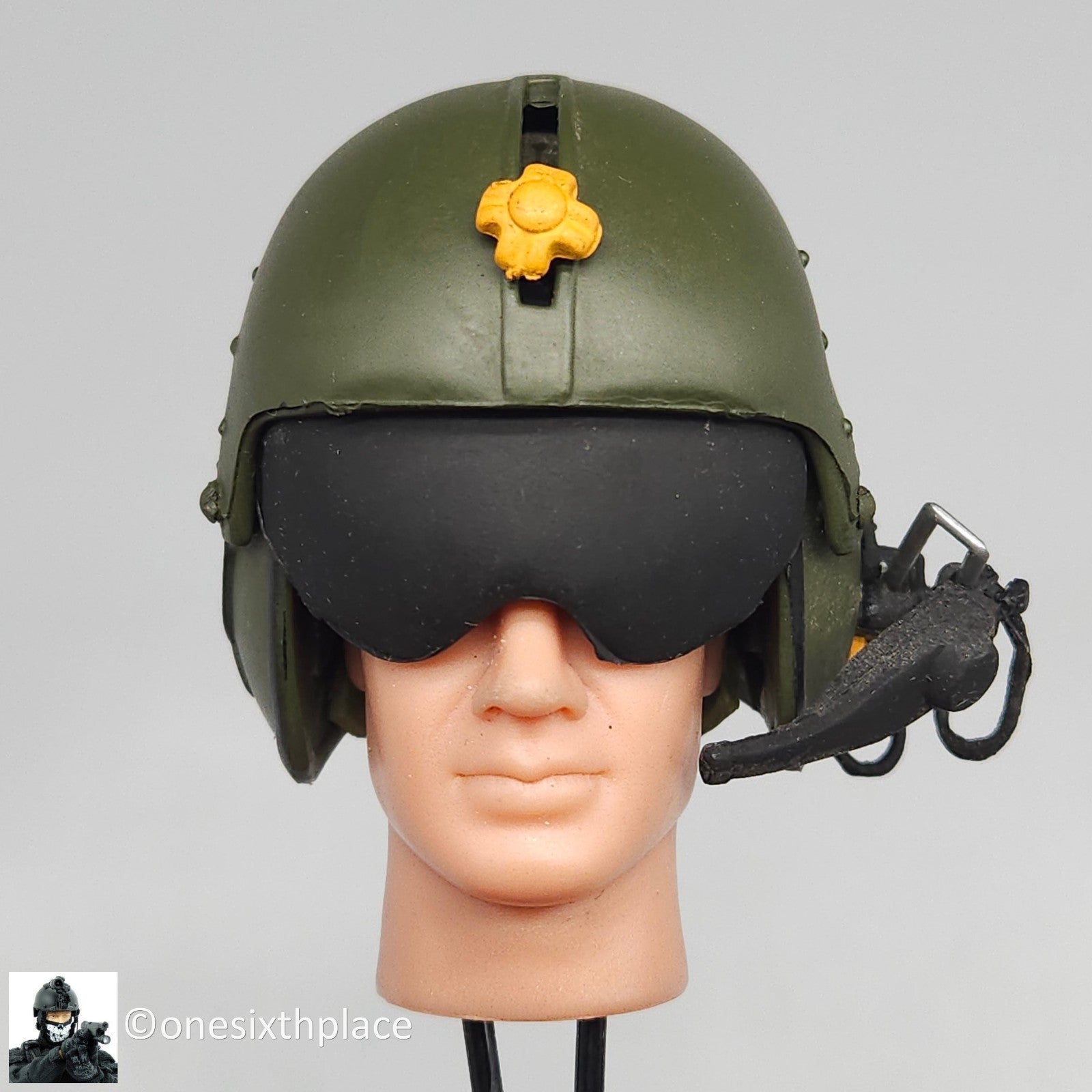 1:6 Ultimate Soldier US Vietnam Air Cavalry Helicopter Pilot Helmet 12" Figures