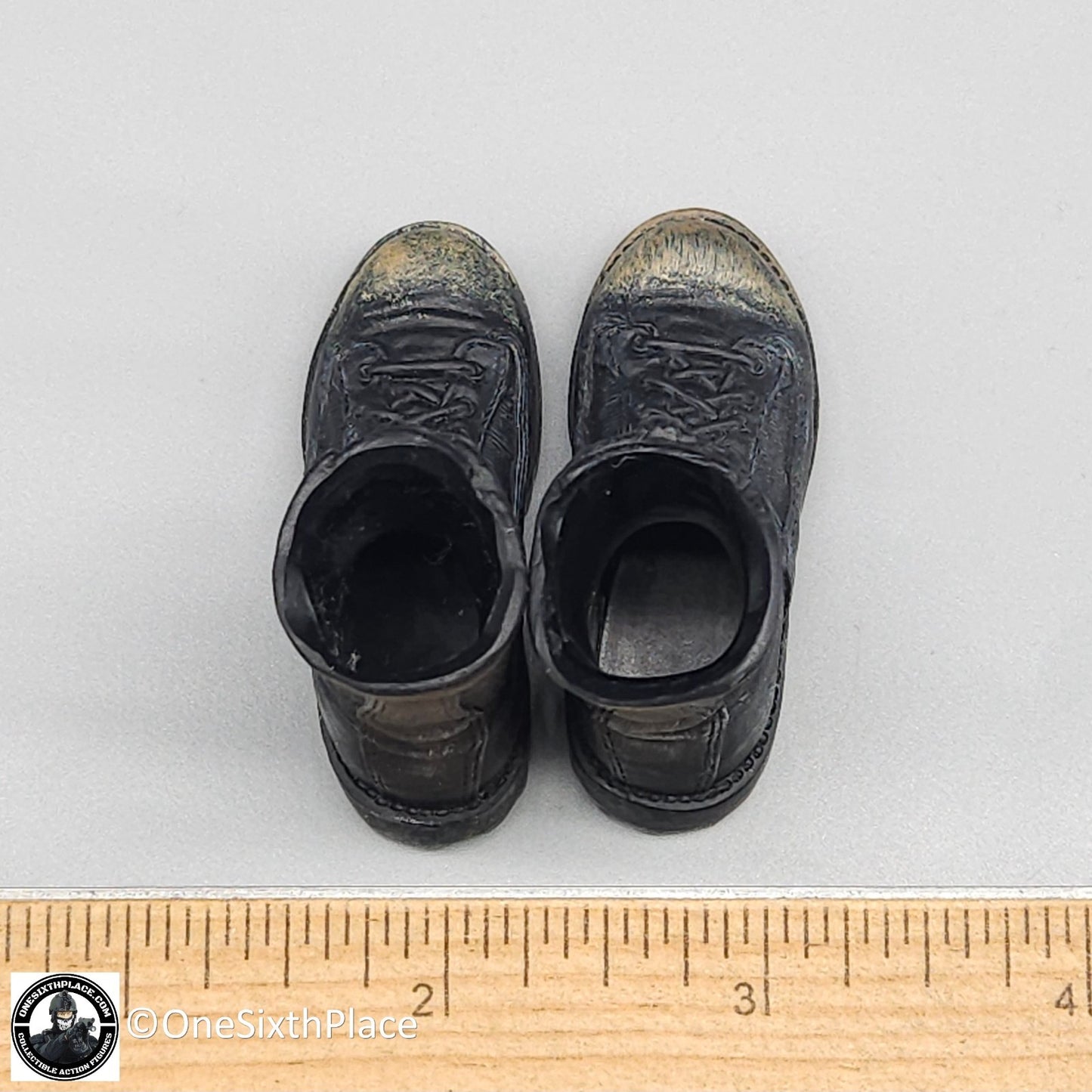 1:6 scale BBI USMC John Salias Black Combat Boots for 12" Figures