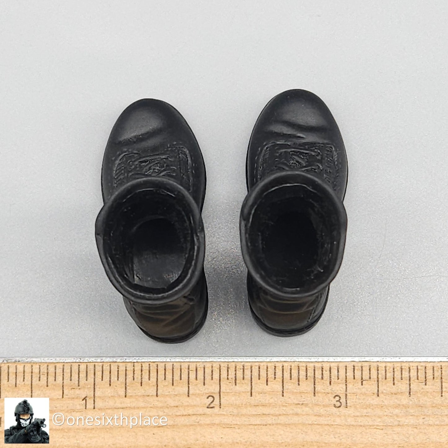 1:6 scale BBI USMC Force Recon Black Combat Boots (Foot Type) for 12" Figures