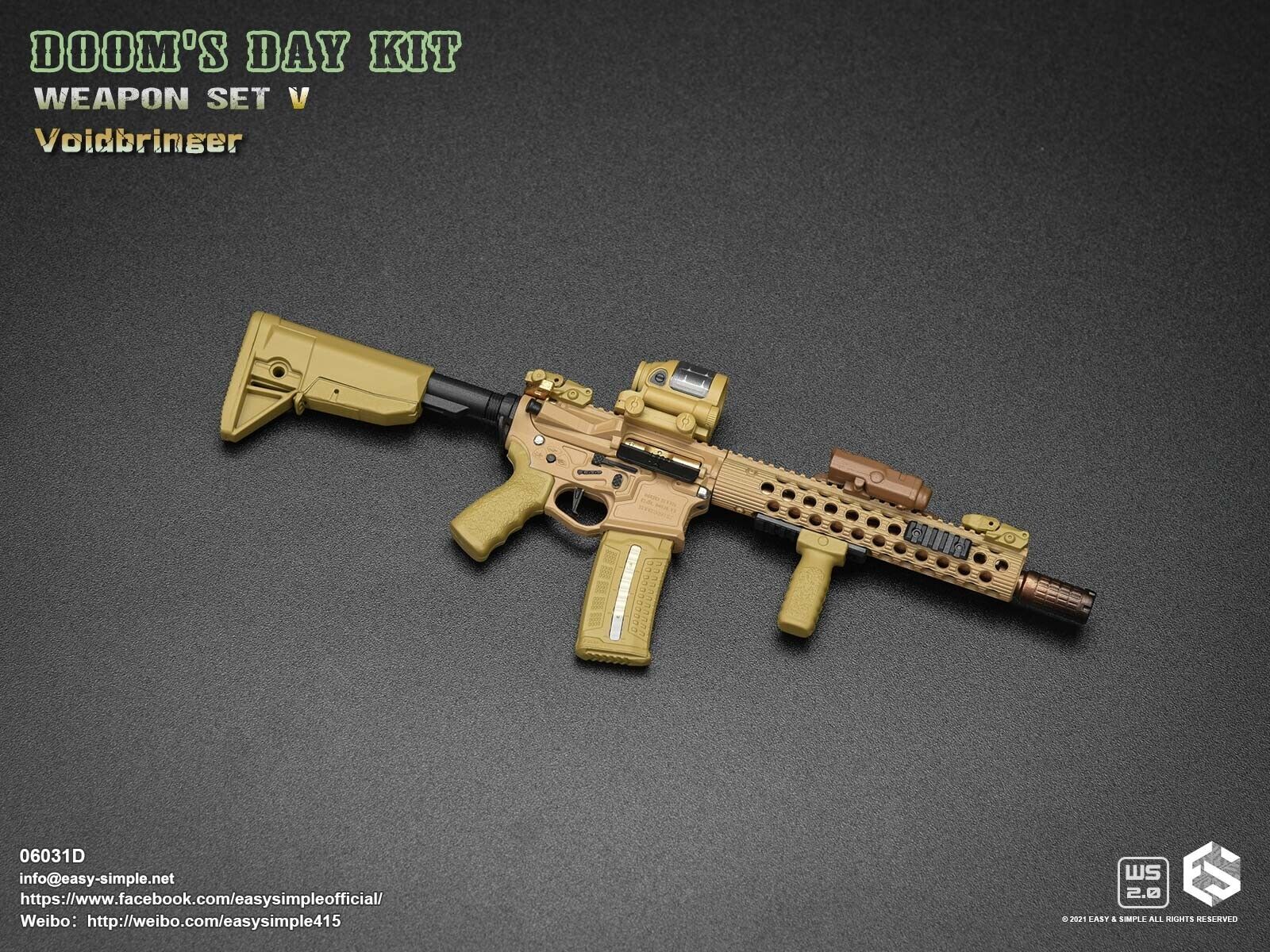 1:6 Easy & Simple Doom's Day Kit V FDE ST15 M4 Rifle Set for 12" Figures