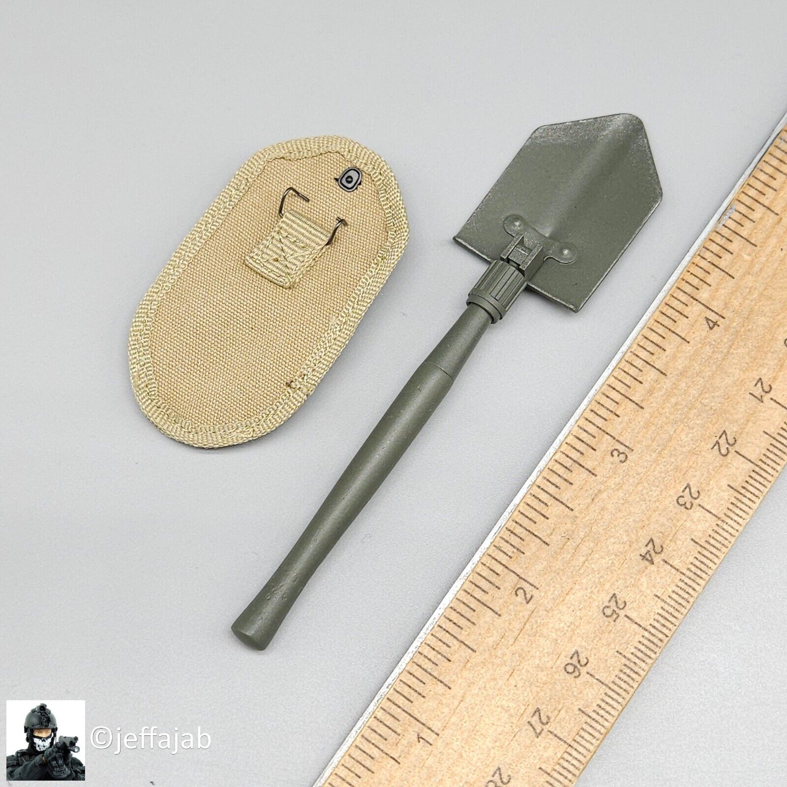 1/6 scale DiD WWII 29th Infantry Corporal Upham Shovel w/ Pouch for 12" Figures