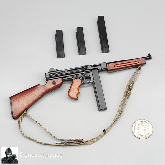 1:6 Facepool WWII USMC Snafu Thompson SMG (Wood & Metal) for 12" Figures