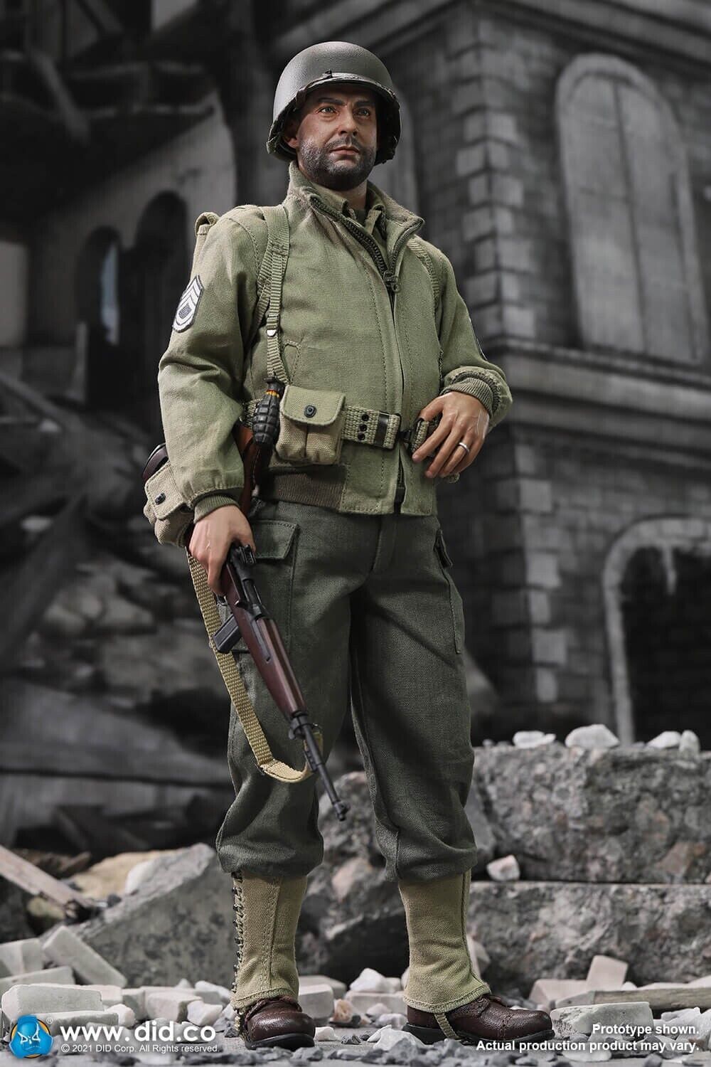 1:6 scale DiD WWII Sergeant Horvath M1 Carbine (Wood & Metal) for 12" Figures