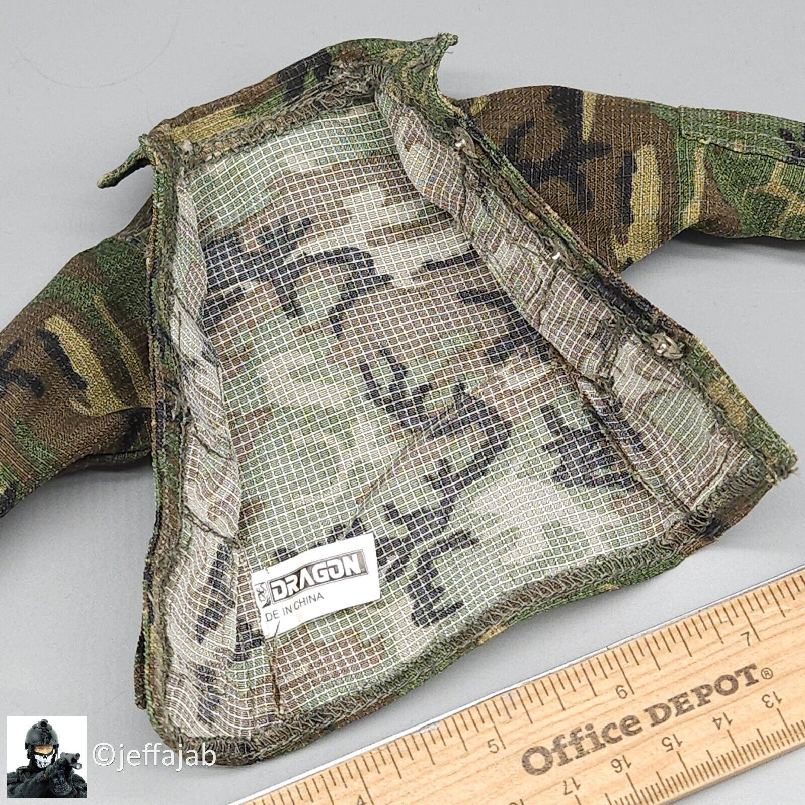 1:6 Dragon Woodland Camo Rip Stop Jungle Uniform for 12" Figures