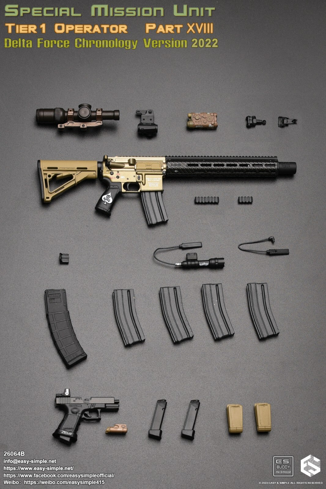 1:6 scale Easy & Simple Delta Force Chronology 2022 XA Pro GTX Boots (Peg Type)