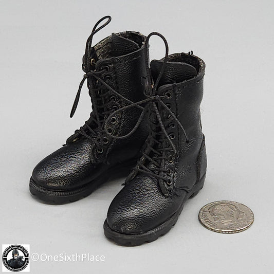 1:6 scale Whoho Toys Vietnam 173rd Airborne LRRP Black Boots for 12" Figures