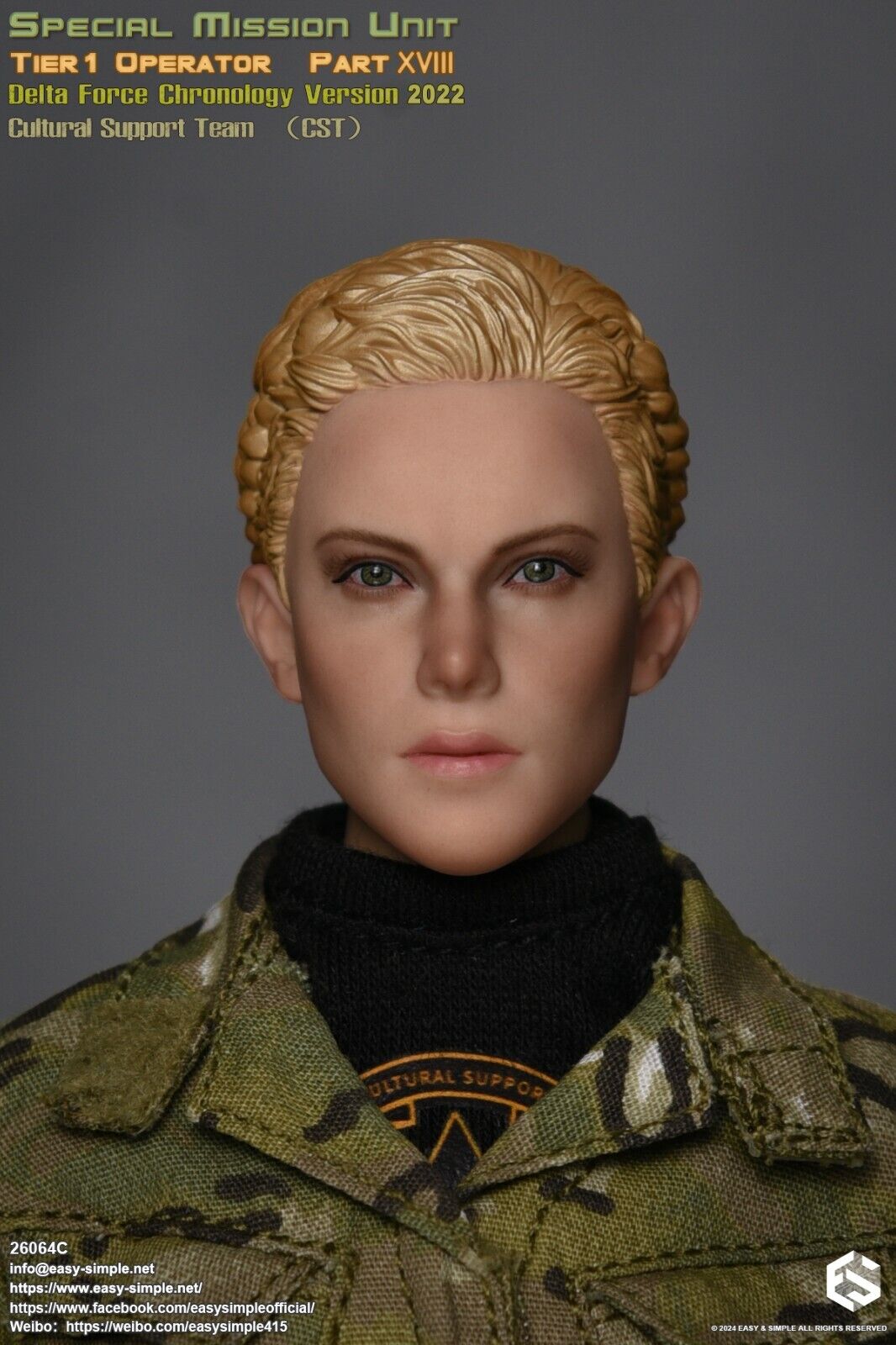 1:6 Easy & Simple Delta Force 2022 Cultural Support Team CST Medic Face Mask