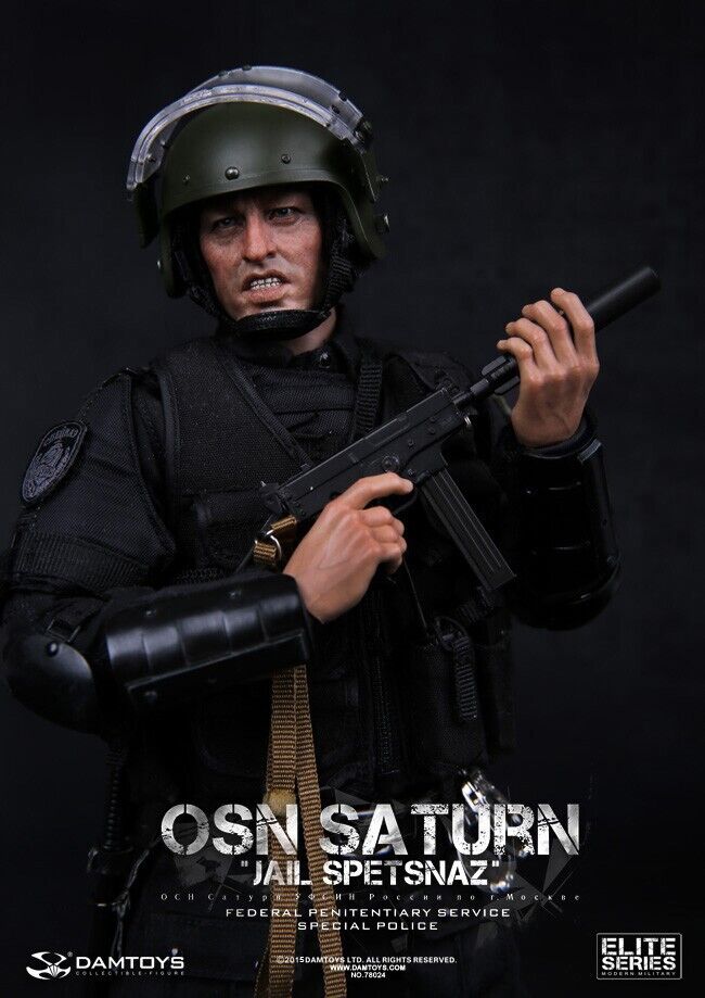 1:6 scale DamToys Russian OSN Police Male Head Sculpt for 12" Figures