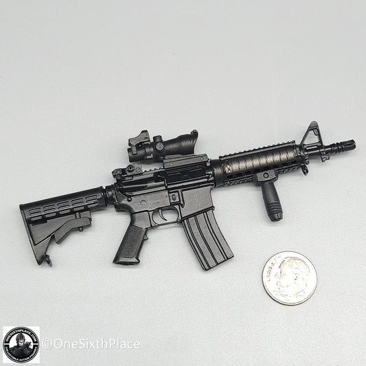 1:6 scale Flagset M4 CQB Rifle w/ ACOG Scope #2 for 12" Figures