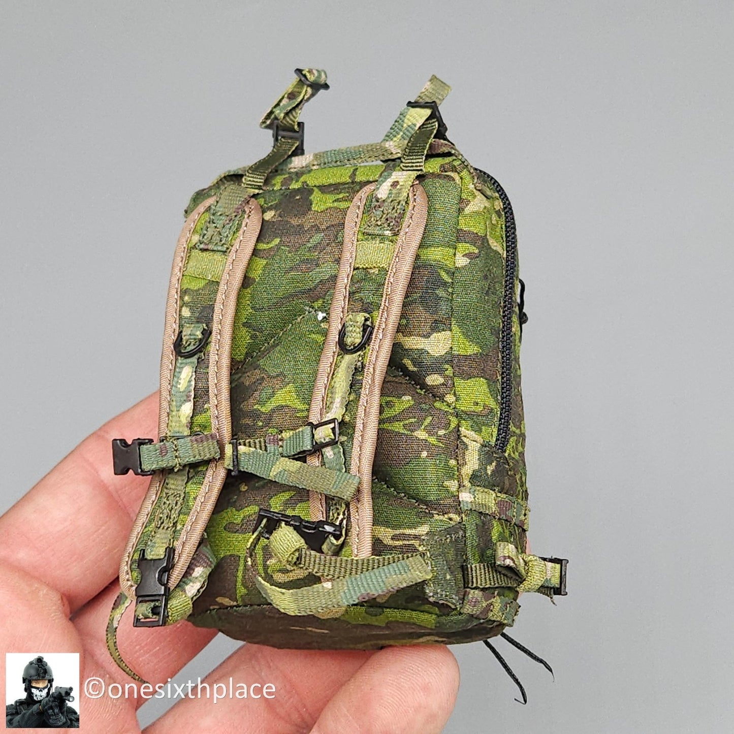 1:6 Flagset DEVGRU Jungle Dagger Multicam Tropic Camo Backpack 12" Figure