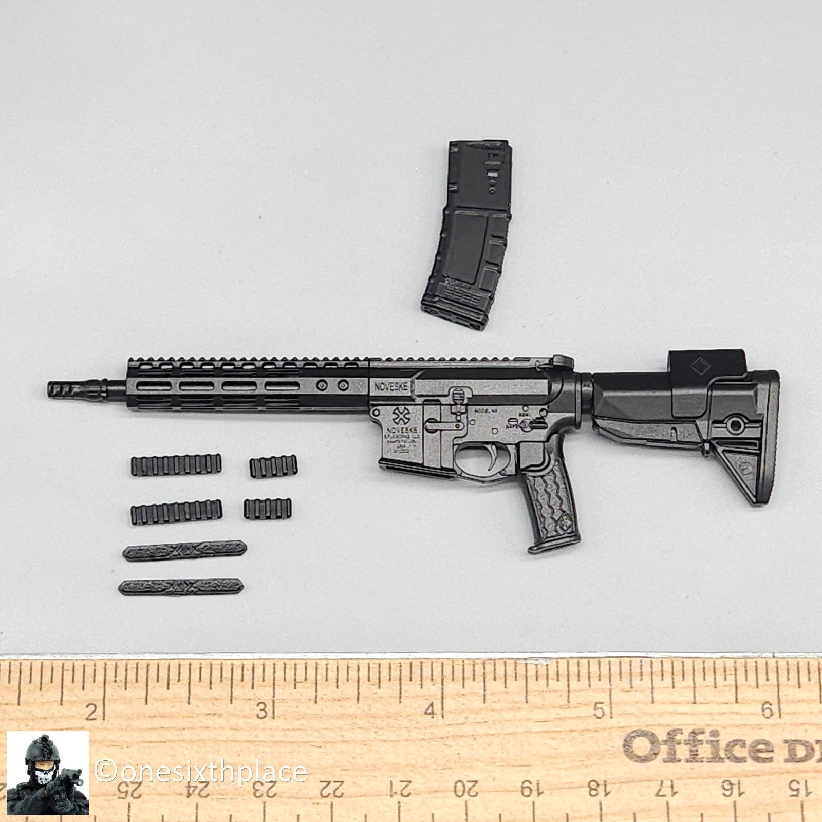 1:6 scale Easy & Simple N4 300 Blk Rifle for 12" Action Figures