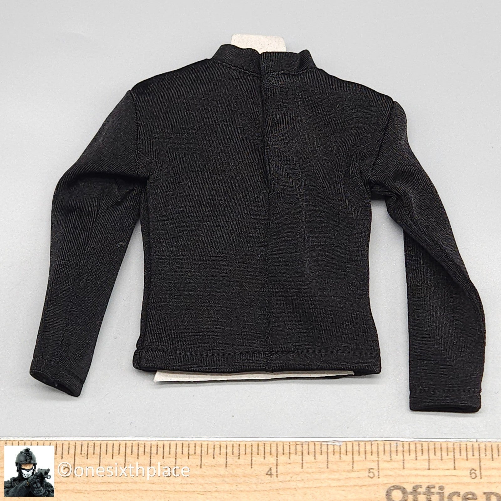 1:6 scale Triad Toys Mens Basic Black Long Sleeve Shirt for 12" Figures