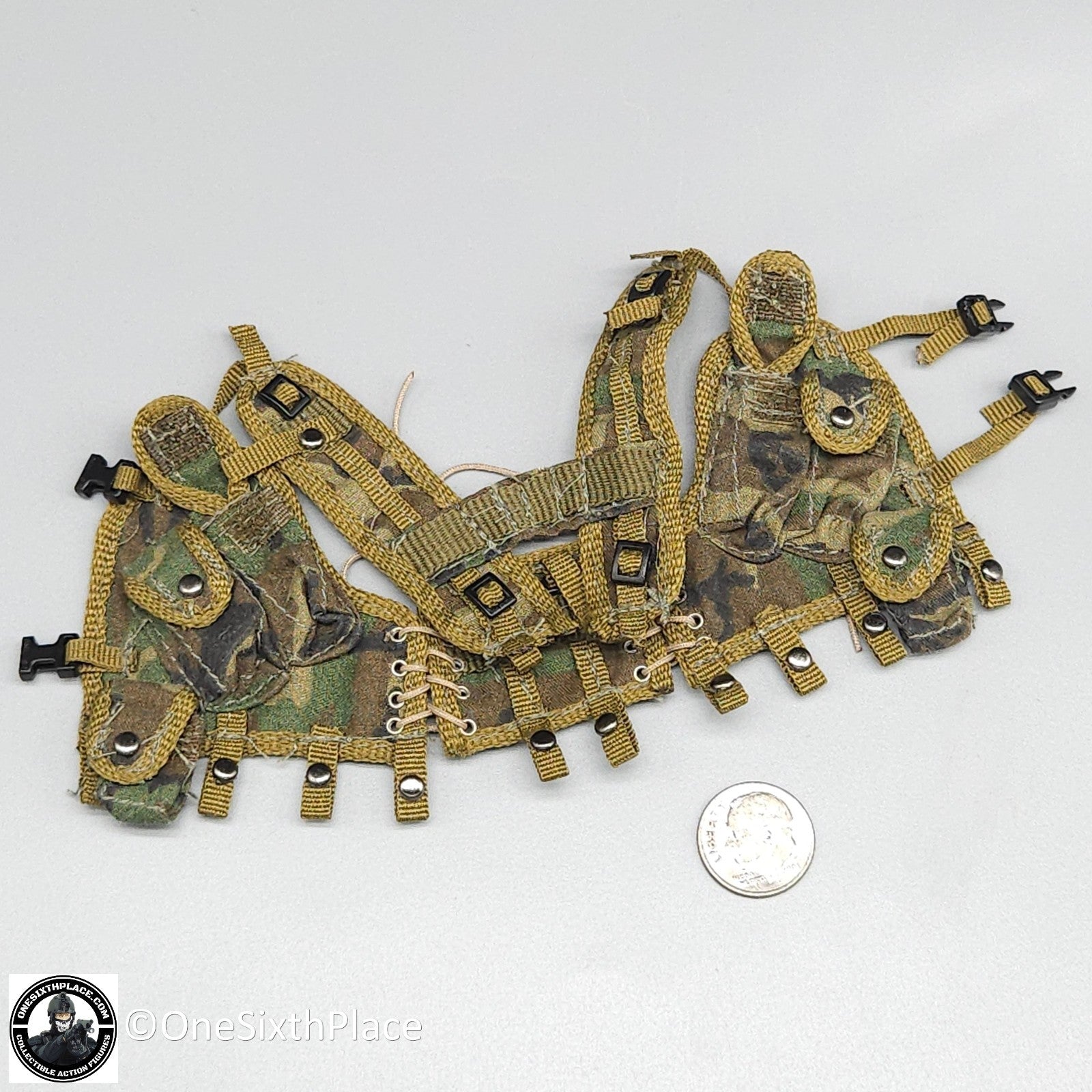 1:6 scale Dragon Woodland Camo LBV 88 Vest for 12" Figures Ranger Delta BHD