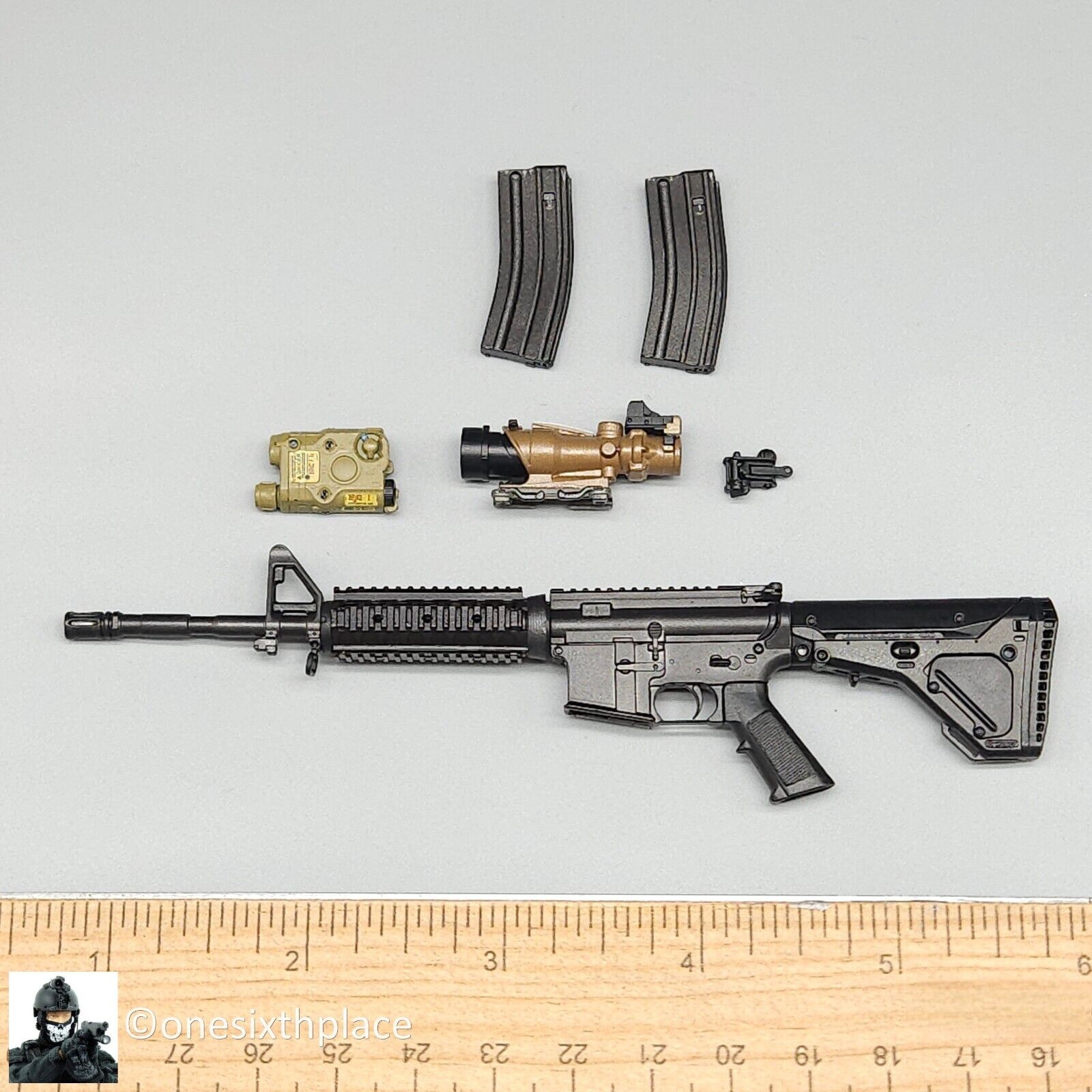 1:6 Soldier Story US Army Pilot Aircrew M4 Rifle w/ ACOG Scope for 12" Figures