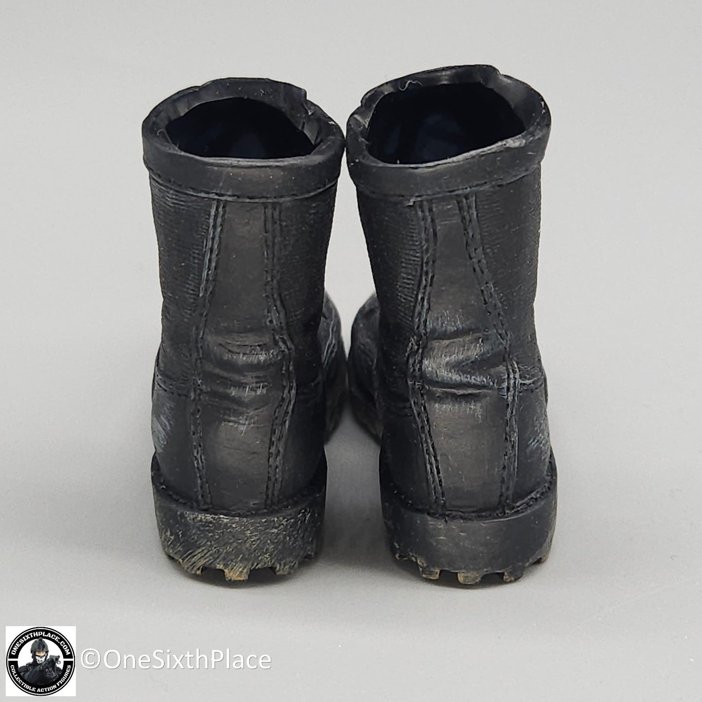 1:6 scale BBI USMC John Salias Black Combat Boots for 12" Figures