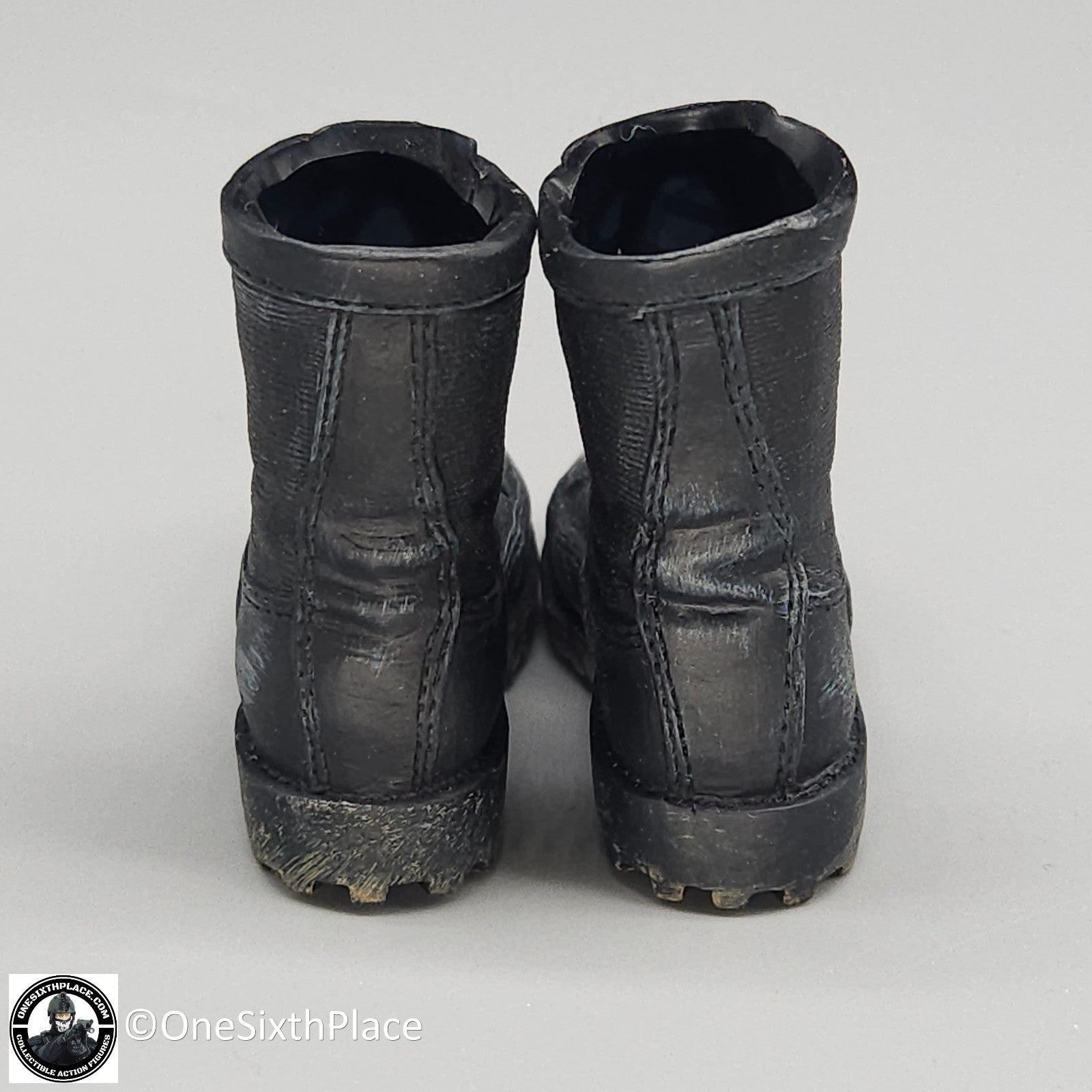 1:6 scale BBI USMC John Salias Black Combat Boots for 12" Figures