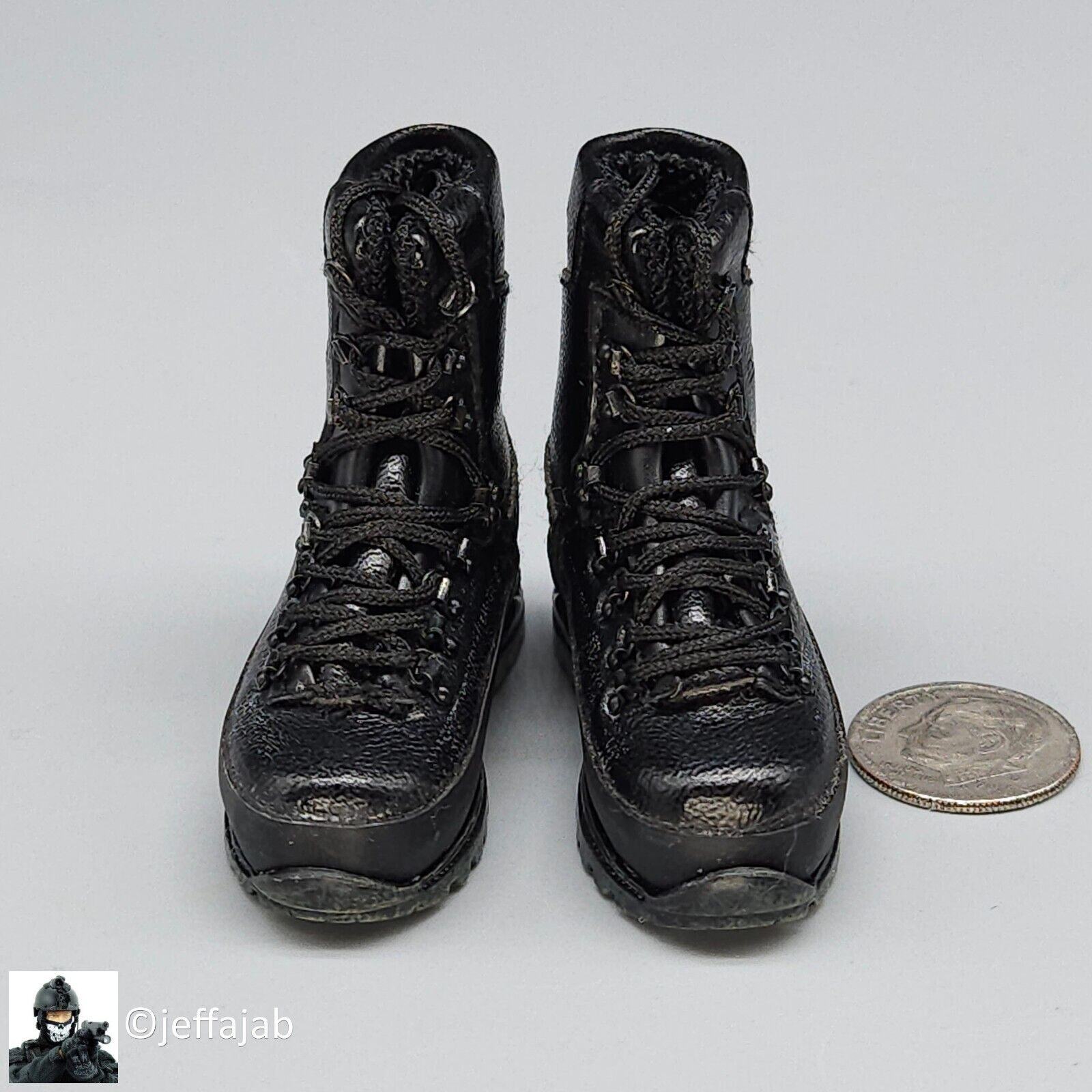 1:6 DamToys Extreme Zone Agent Hugh Laphroaig Black Mountain Boots 12" Figures