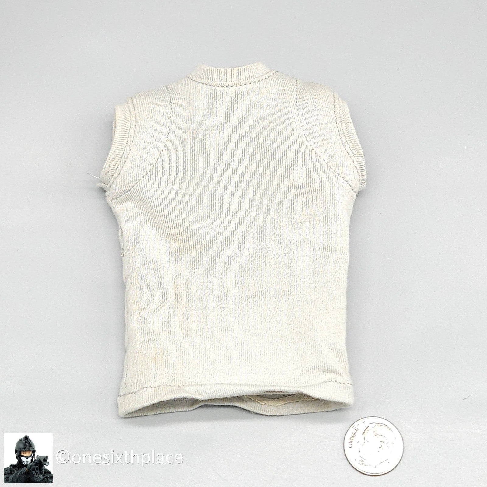 1:6 scale Easy & Simple Mens Gray Sleeveless T-Shirt w/ Padding for 12" Figures