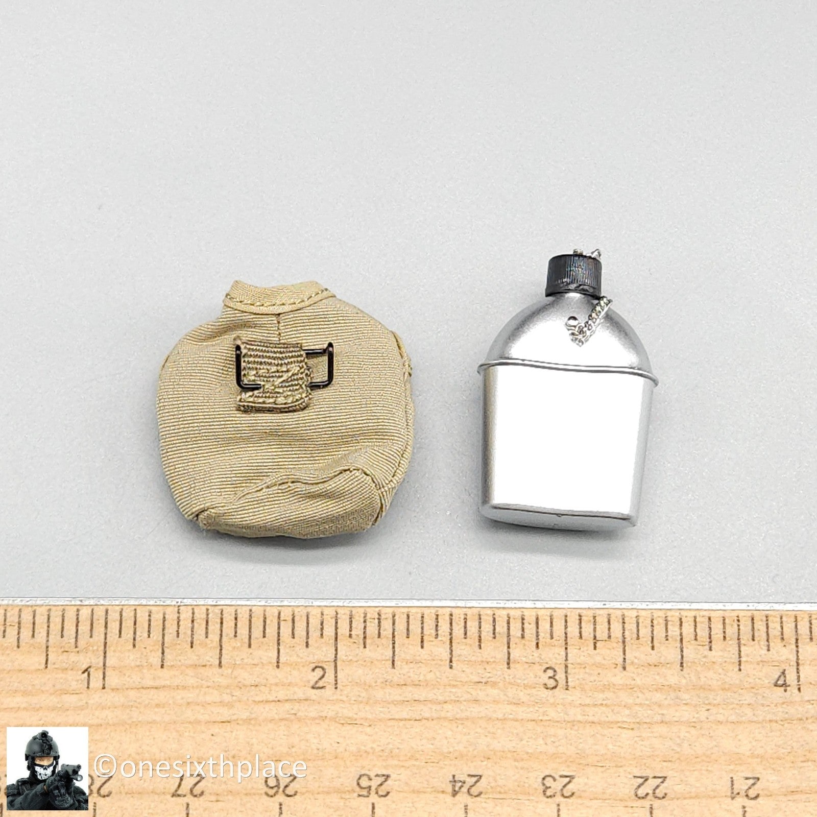 1:6 Facepool WWII USMC Snafu Canteen w/ Cover Pouch for 12" Figures