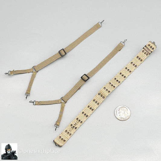 1:6 Facepool WWII USMC Snafu Belt w/ Suspenders for 12" Figures