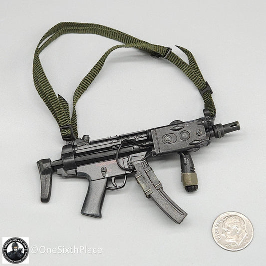 1:6 scale Hot Toys MP5 Submachine Gun w/ Laser & Tac Light for 12" Figures