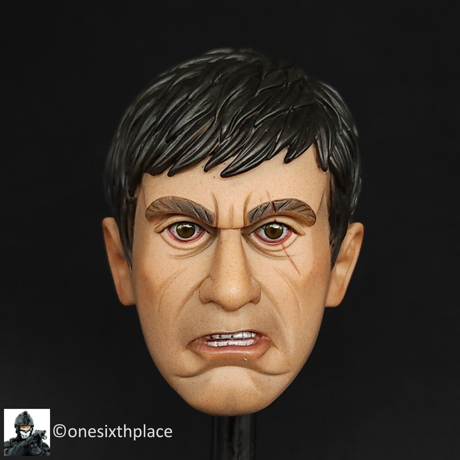 1:6 scale DamToys Gangster's Kingdom Diamond Angelo Male Head #2 (No Neck Piece)