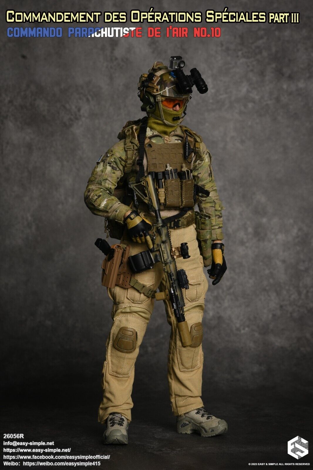 1:6 Easy & Simple French Special Operations Command Assault Backpack