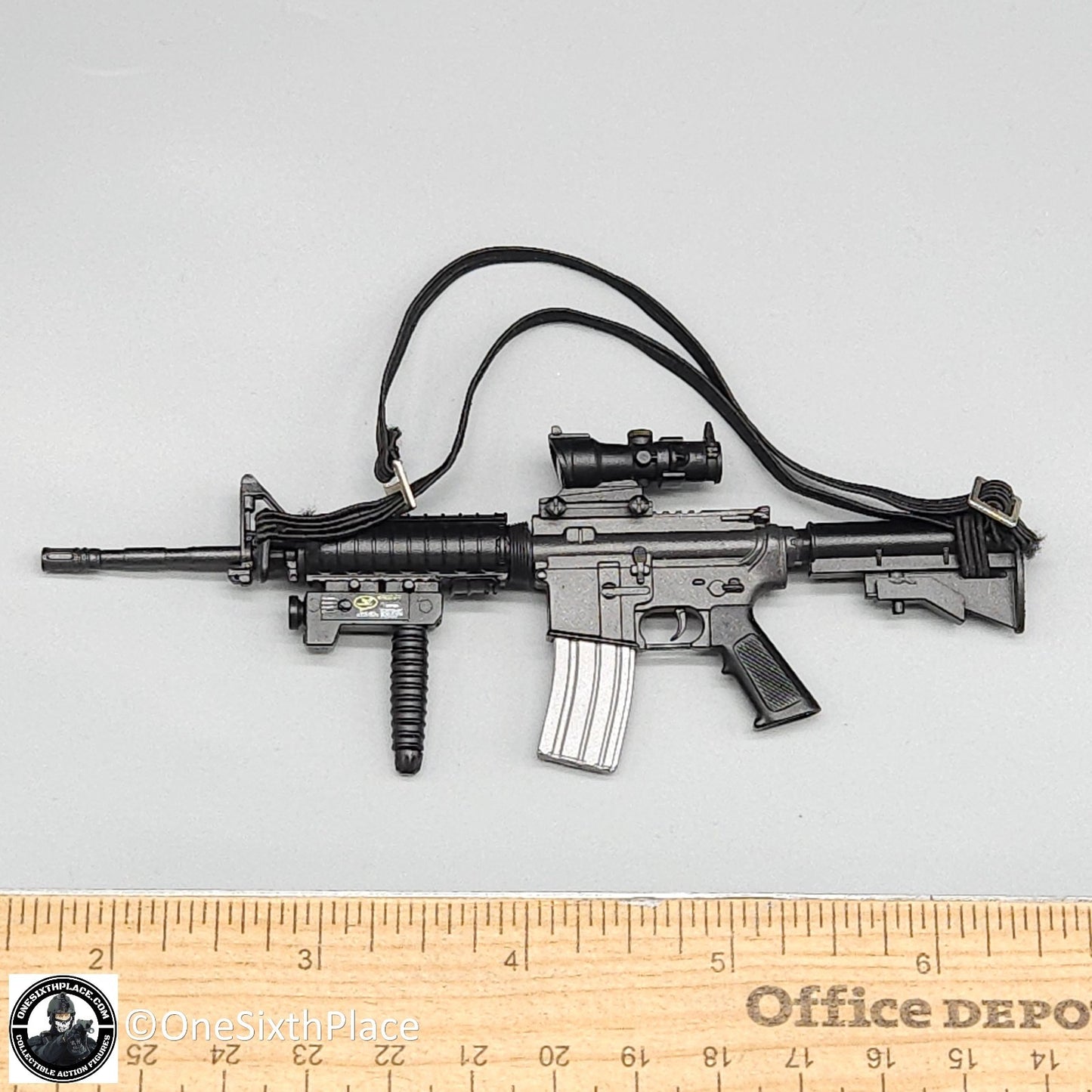 1:6 scale Dragon M4 Rifle w/ Acog Sight & Tactical Foregrip for 12" Figures
