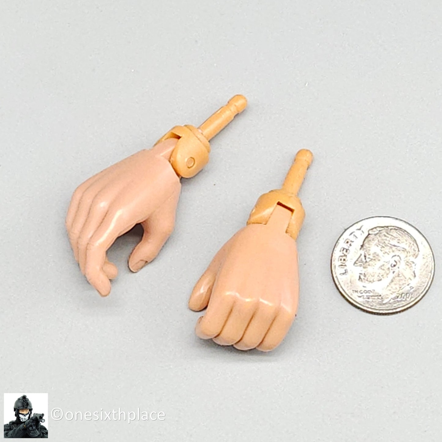 1:6 scale Dragon Pistol Grip Male Nude Hands for 12" Figures