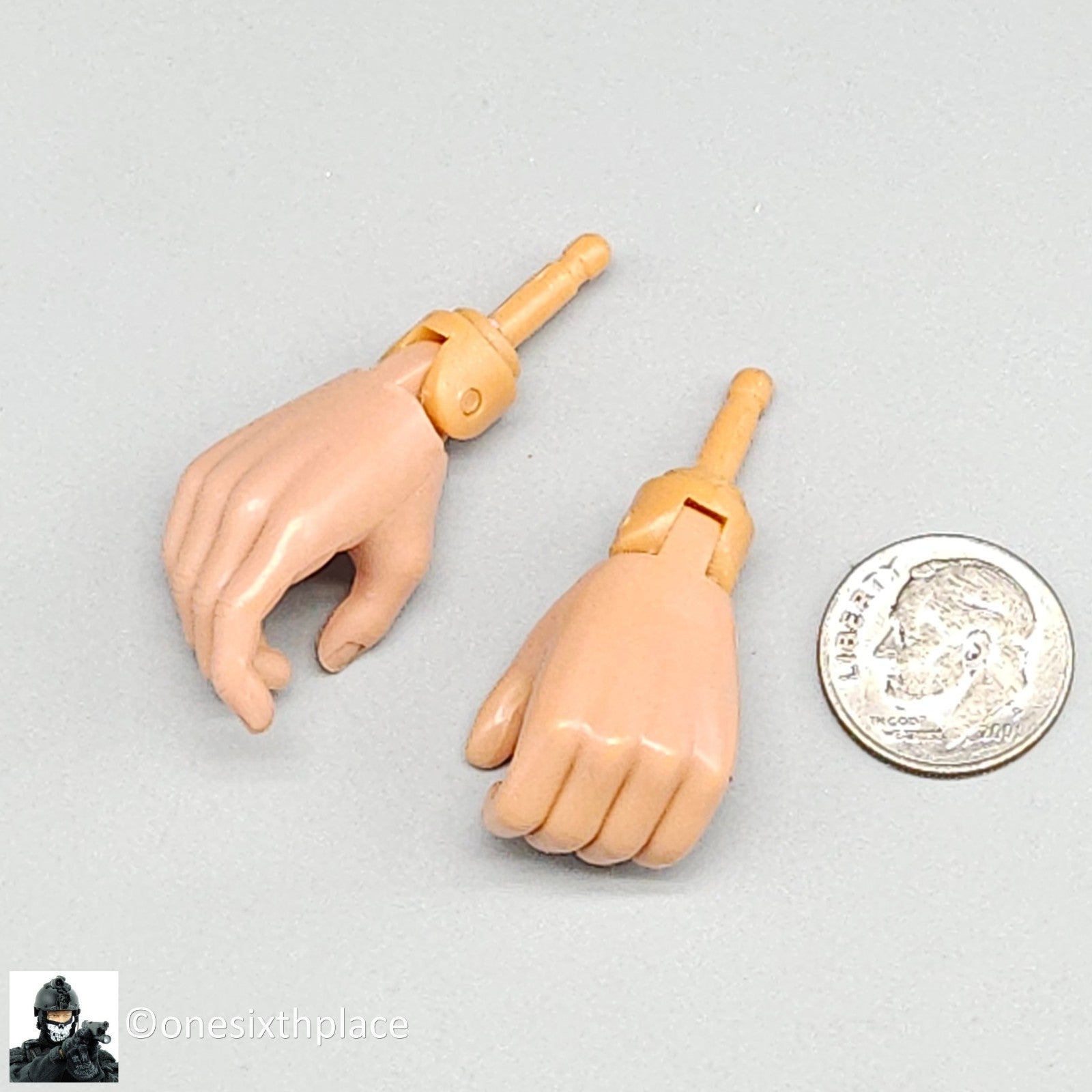 1:6 scale Dragon Pistol Grip Male Nude Hands for 12" Figures