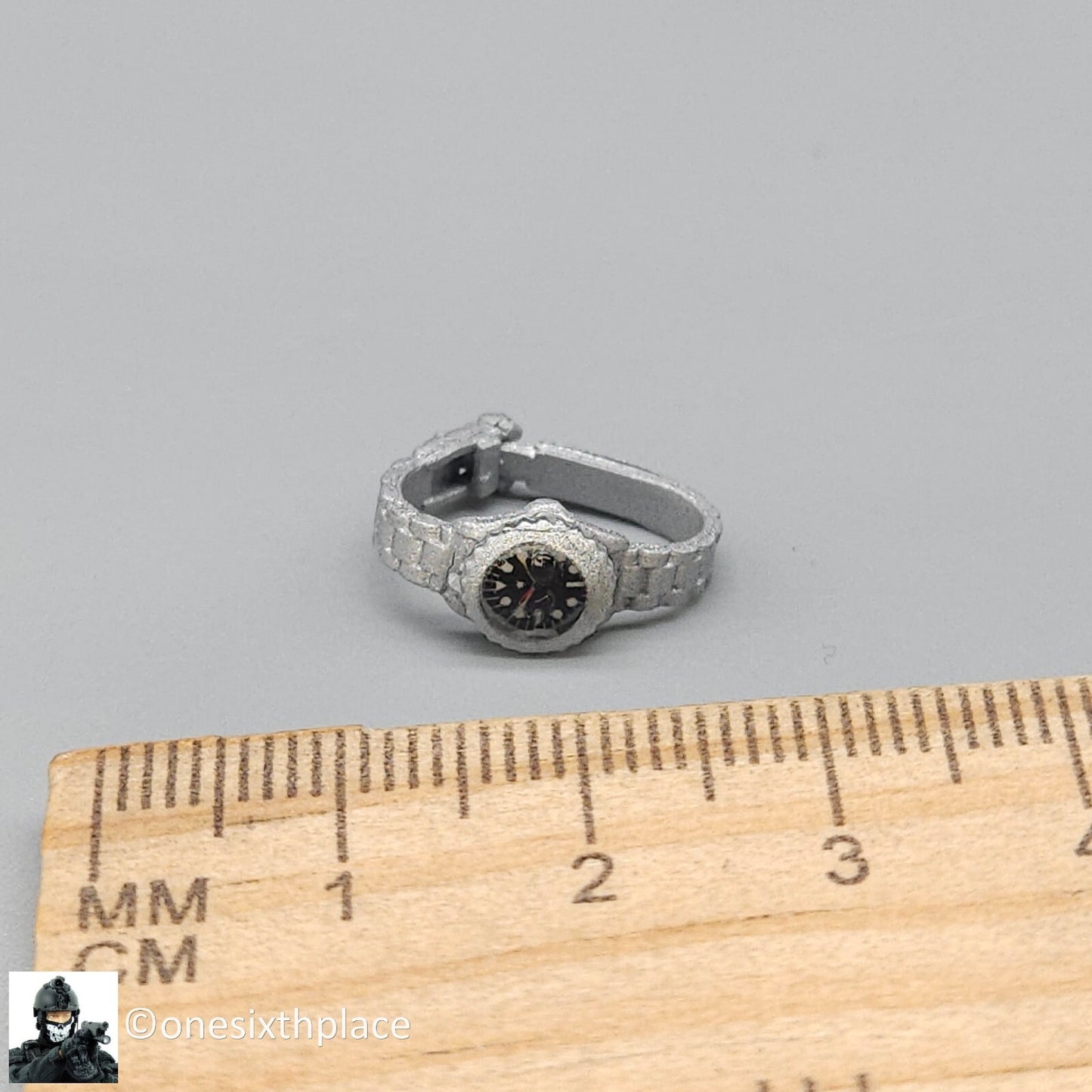 1:6 scale BBI Pilot Silver Wrist Watch (Plastic) for 12" Figures Rolex Russian