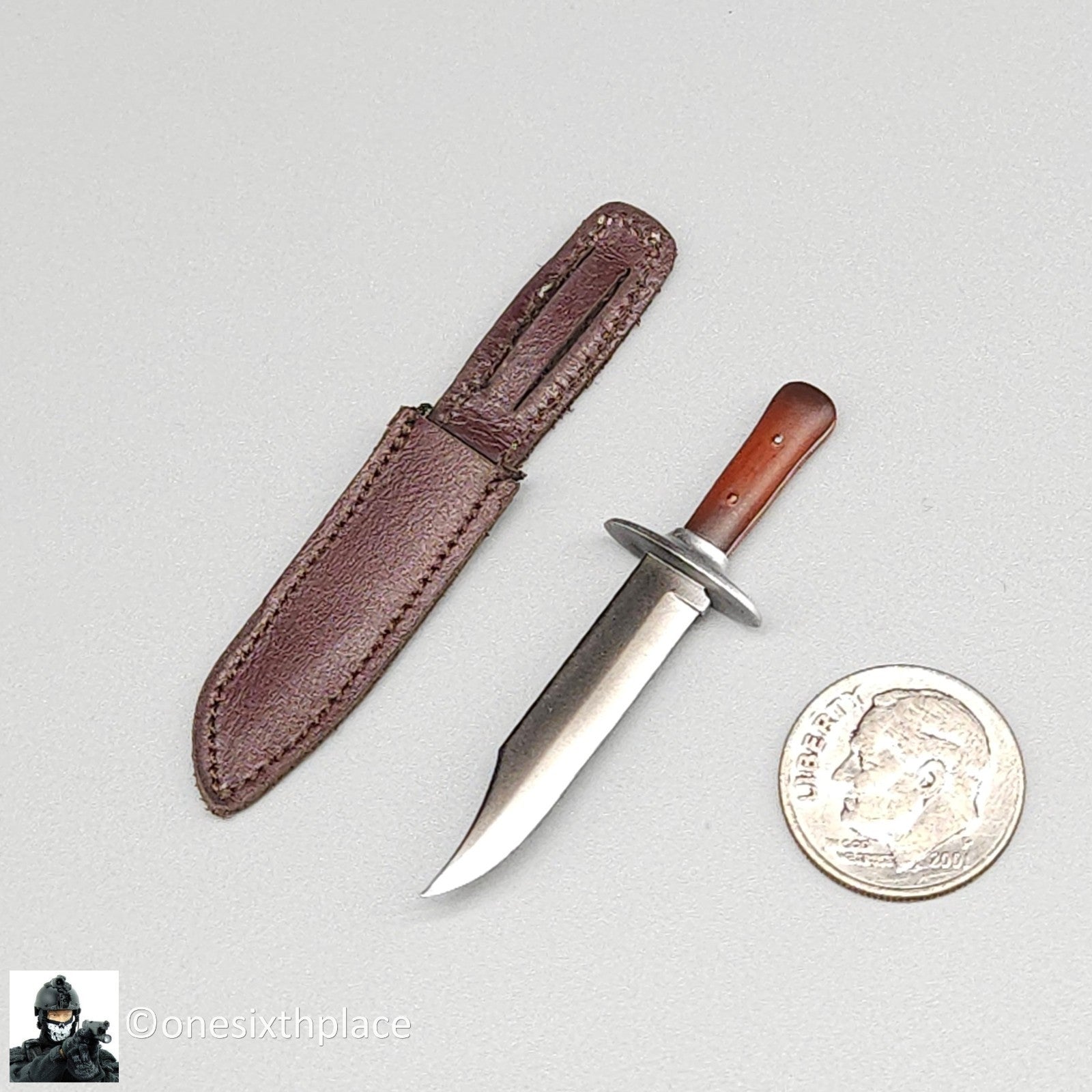 1:6 scale VTS Toys Red Wilderness Rider Knife & Sheath for 12" Figures