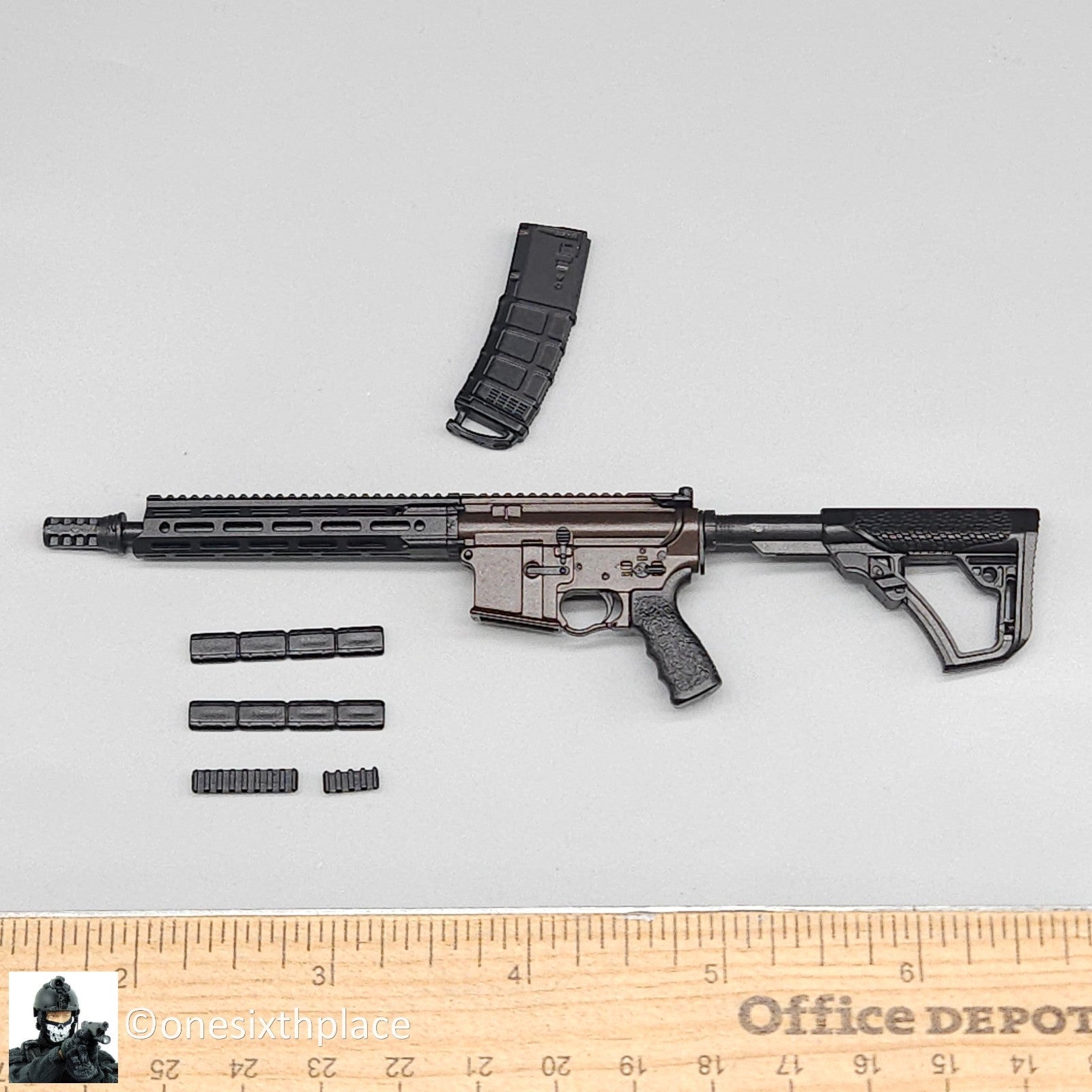 1:6 Easy & Simple PMC M4 Rifle w/ DD Collapsible Stock for 12" Figures