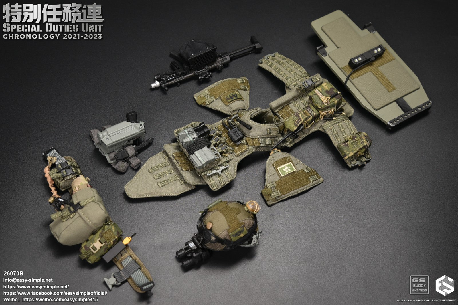 1:6 Easy & Simple SDU Assault Team Version B Jungle Multicam Patches 12" Figures