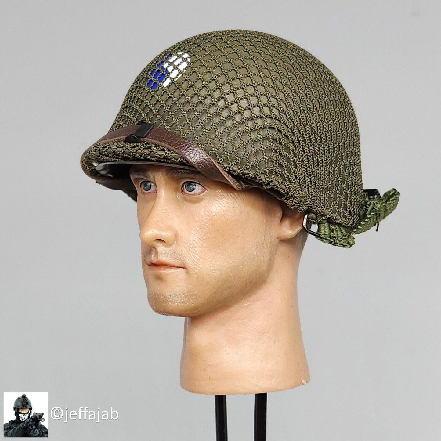 1/6 scale DiD WWII 29th Infantry Corporal Upham M1 Helmet for 12" Figures