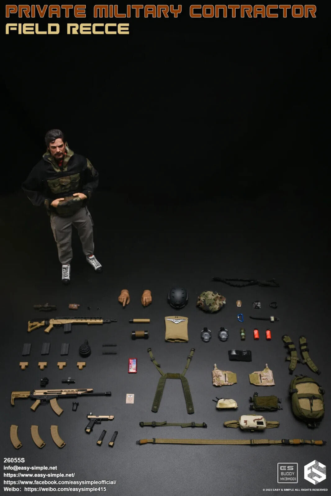 1:6 Easy & Simple PMC Field Recce Green MK4 Chest Rig for 12" Figures