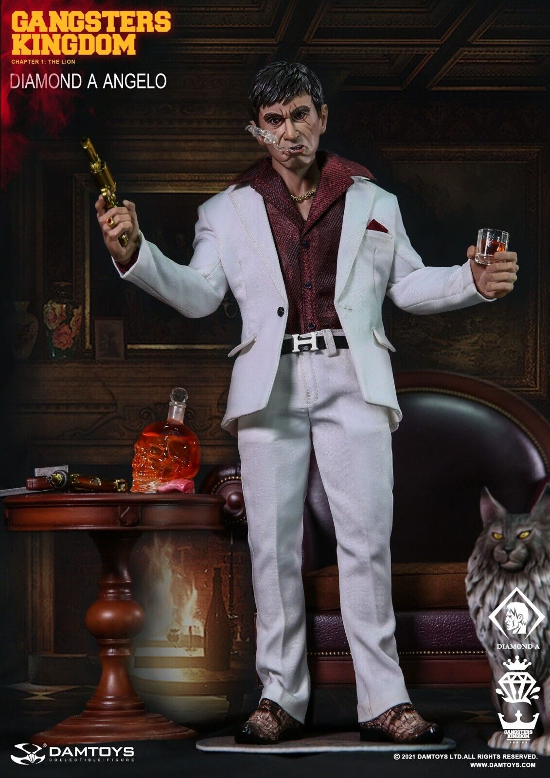 1:6 scale DamToys Gangster's Kingdom Diamond Angelo 12" Action Figure DAM GK023