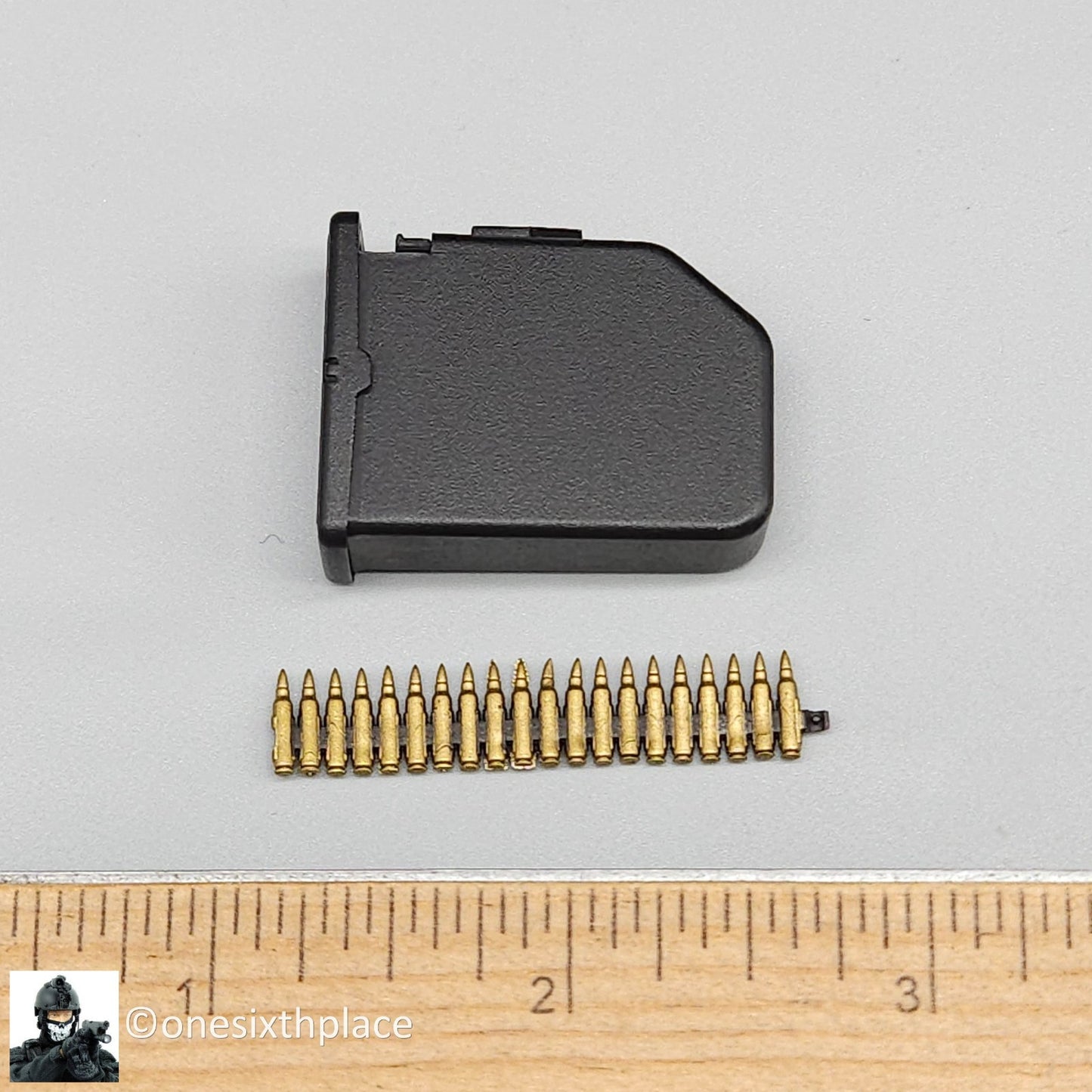 1:6 scale Easy & Simple SAD Low Profile Punisher 200rd SAW Ammo Box 12" Figures