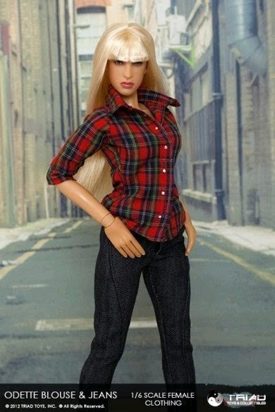 1:6 Triad Toys Odette Female Slim Denim Jeans Pants for 12" Figures