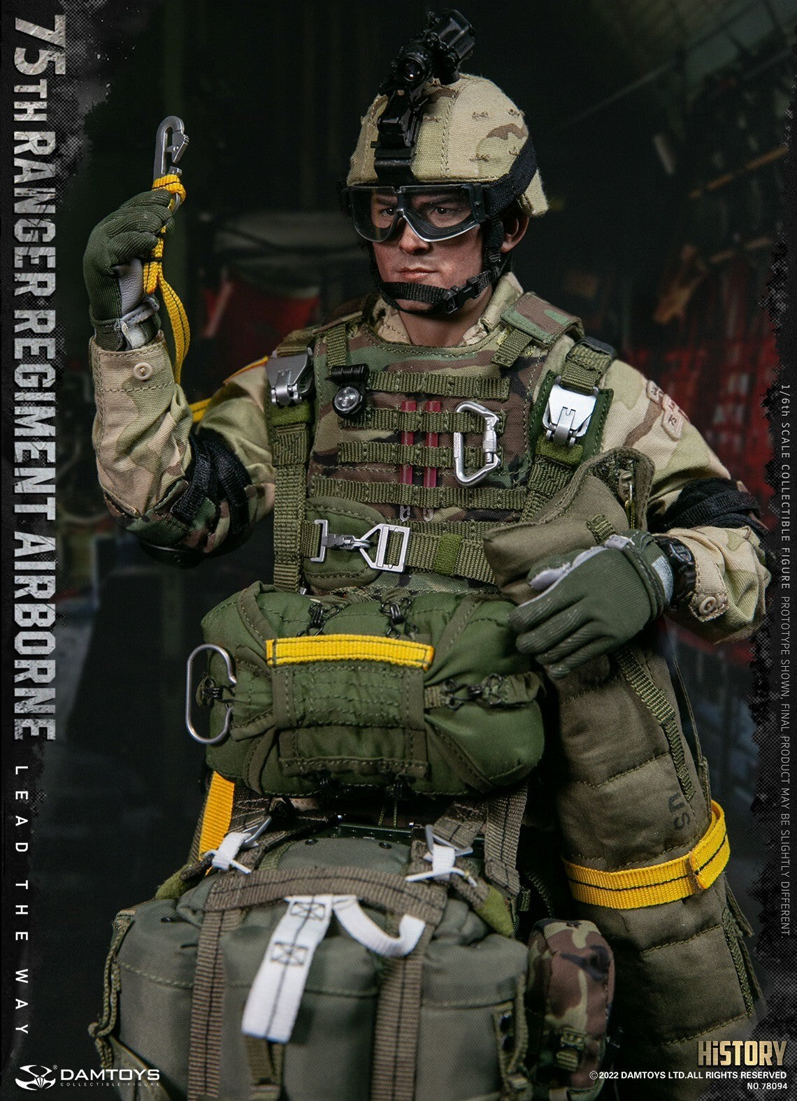 1:6 scale DamToys 75th Ranger Regiment Airborne Male Nude Body for 12" Figures