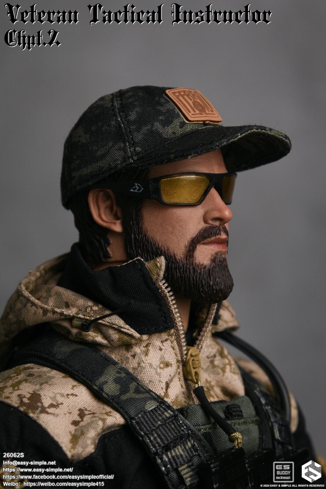 1:6 Easy & Simple Veteran Tactical Instructor Chapter II Special Ver Black Shirt