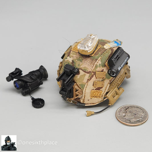 1:6 scale DamToys Russian Spetsnaz FSB Gunner Multicam Helmet w/ NVG