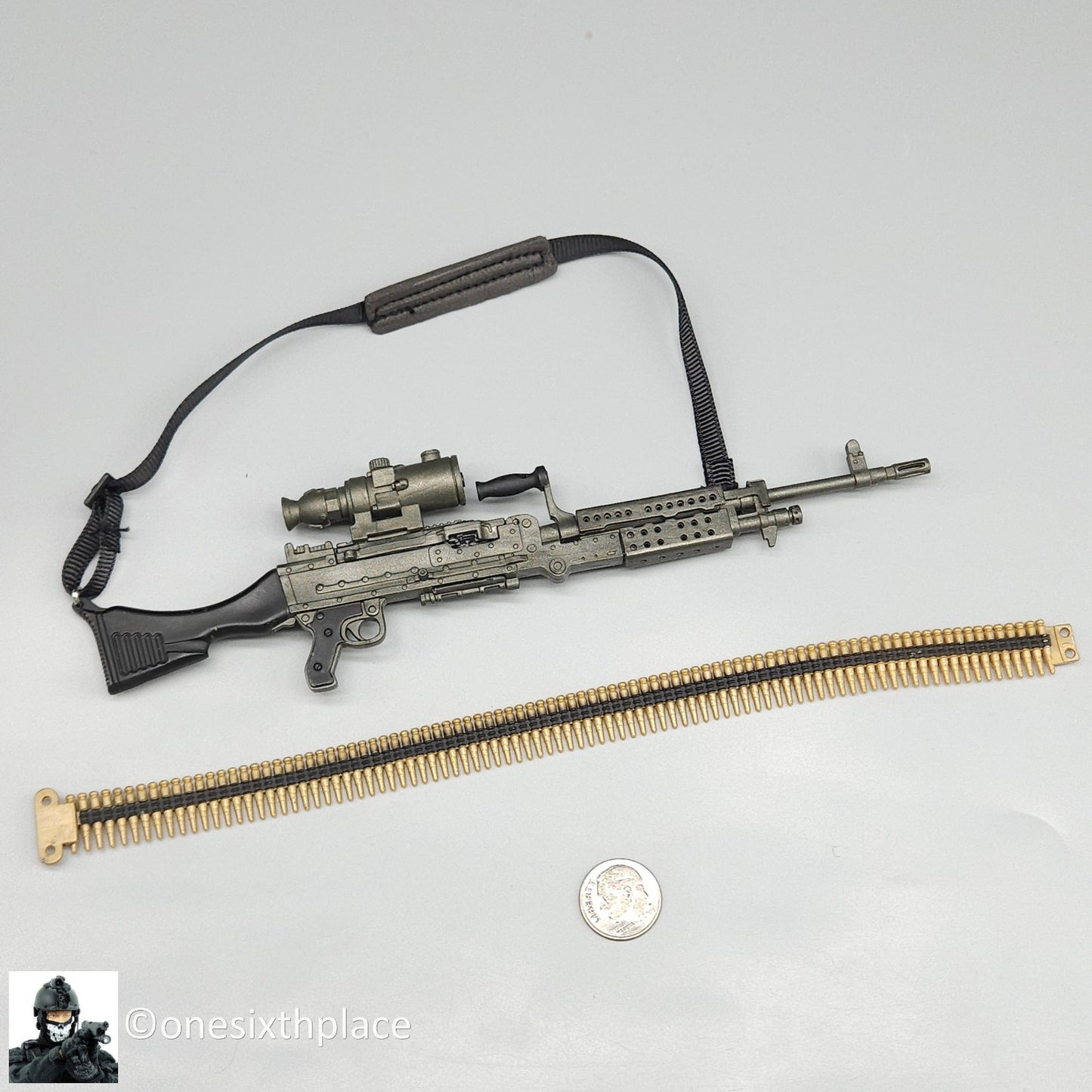 1:6 scale Hasbro GI Joe M240 Machine Gun USED READ for 12" Figures
