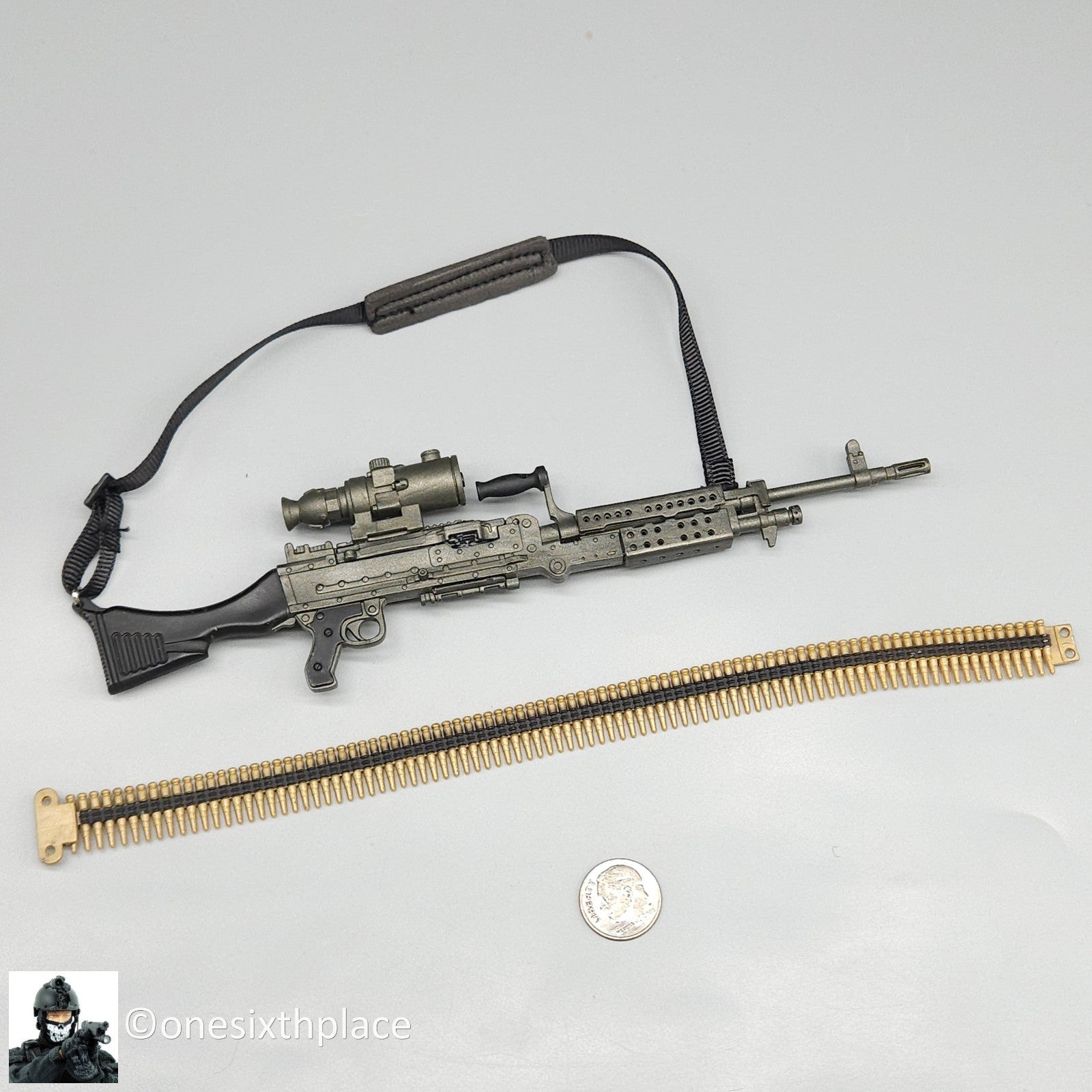 1:6 scale Hasbro GI Joe M240 Machine Gun USED READ for 12" Figures