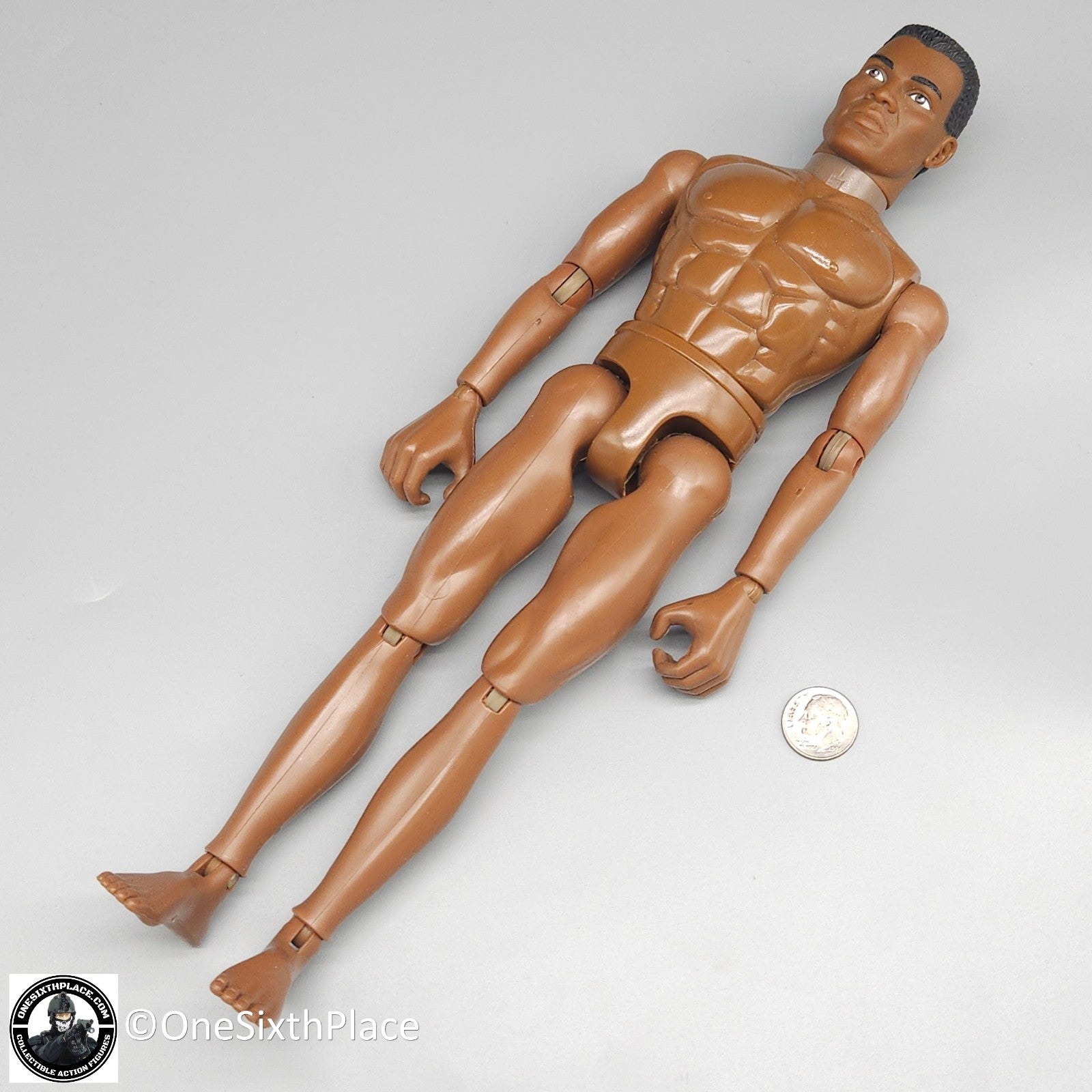 1:6 scale Hasbro GI Joe 1996 AA Black Male Nude Body 12" Figure