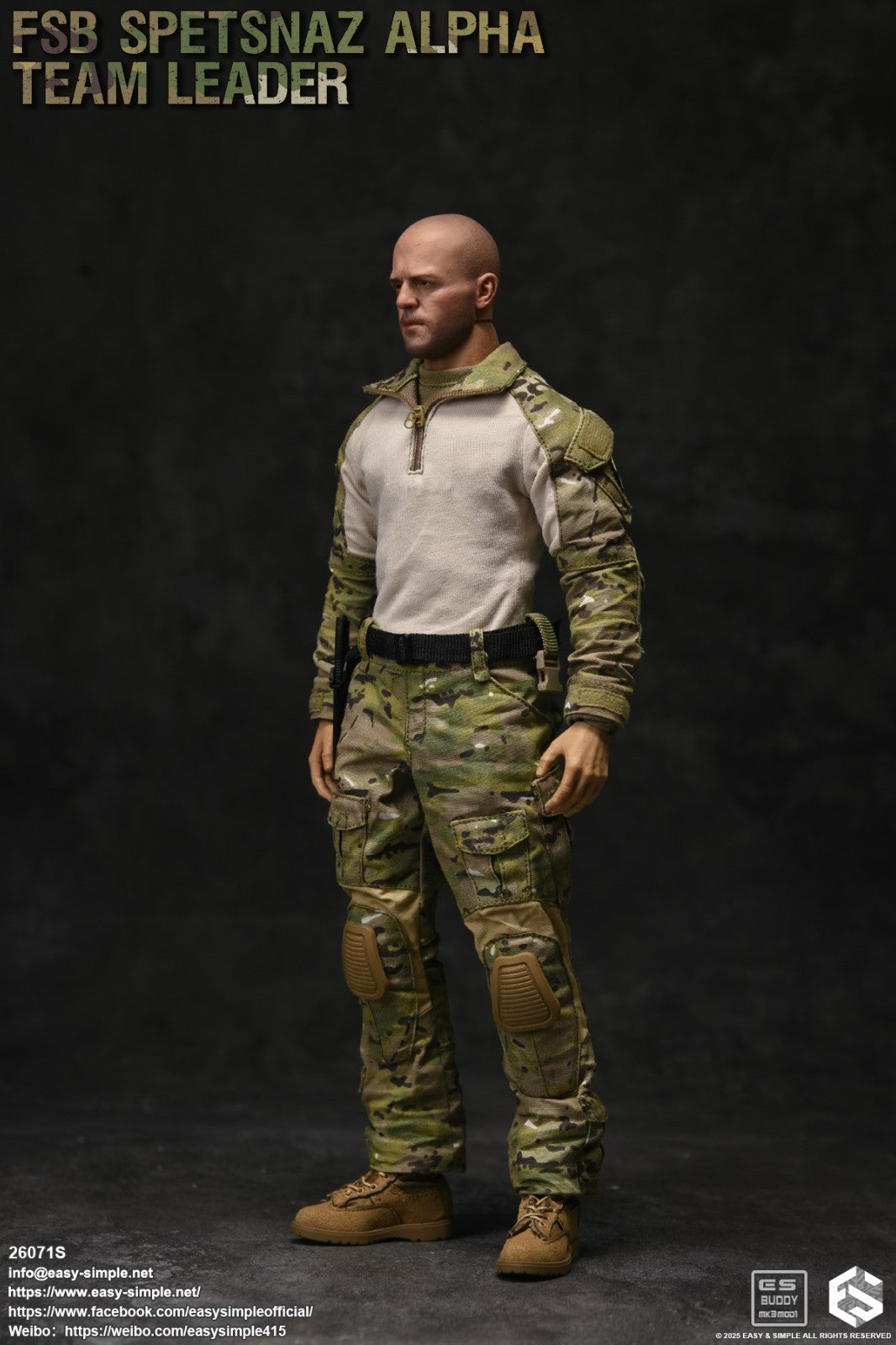 1:6 scale Easy & Simple Russian ALPHA Team Leader Combat Boots for 12" Figures