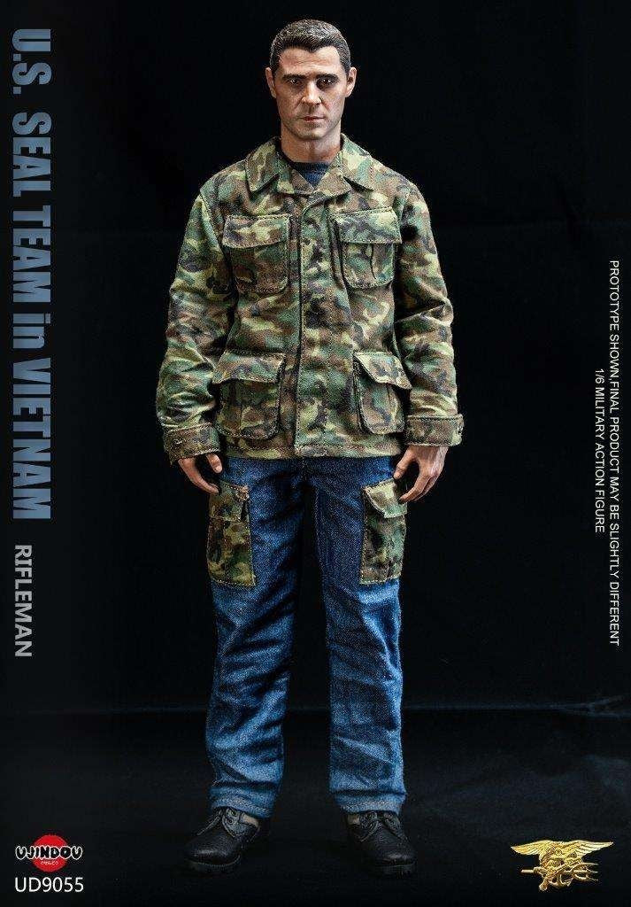 1:6 scale Ujindou US SEAL Team Rifleman in Vietnam ERDL Blouse for 12" Figures